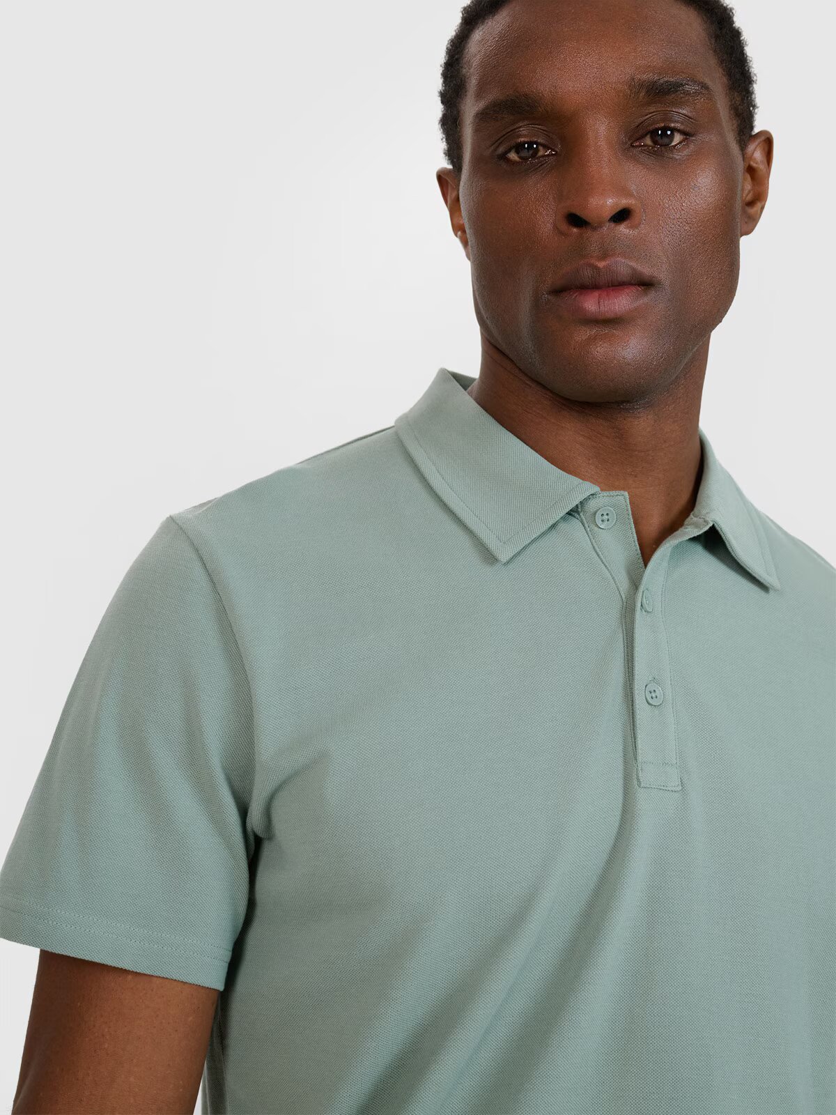 4F Tricou polo regular pentru bărbați - verde măsliniu S