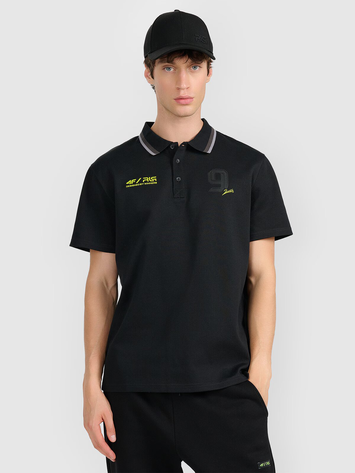 4F Tricou polo regular pentru bărbați x Robert Lewandowski - M