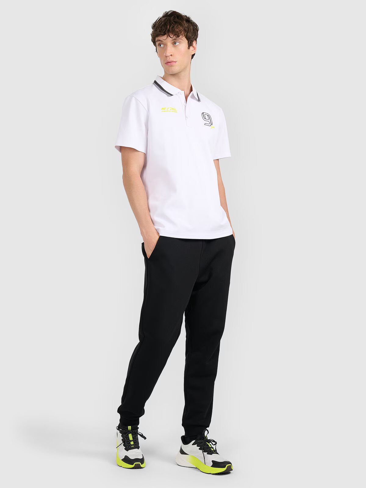 4F Tricou polo regular pentru bărbați x Robert Lewandowski - L