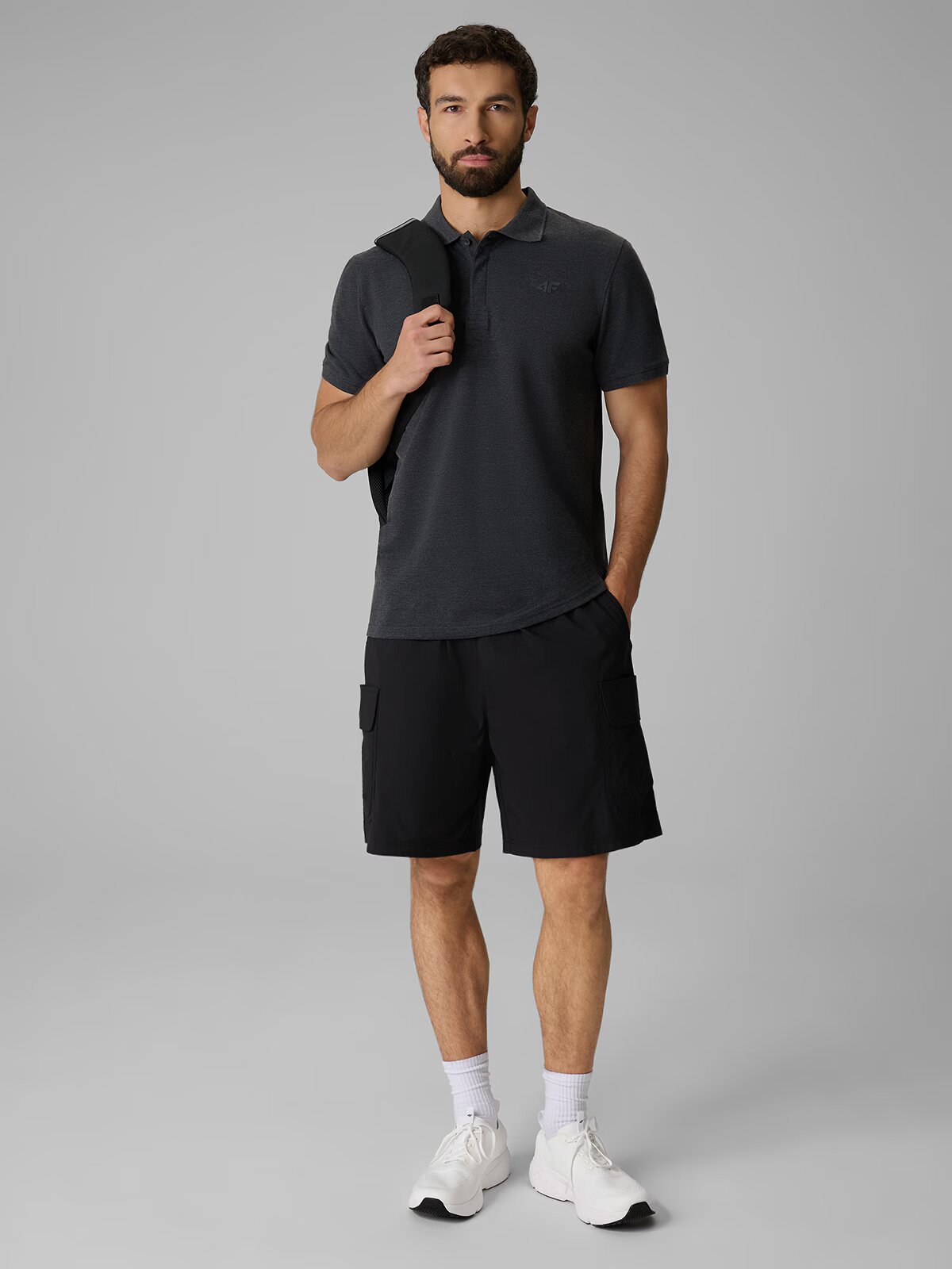 4F Tricou polo regular pentru bărbați - S