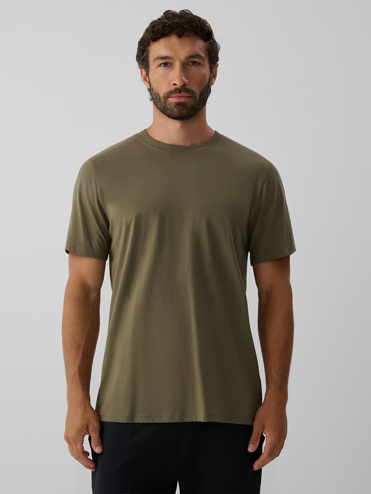 4F Tricou regular cu finisaj antibacterian Polygiene pentru bărbați - khaki XL