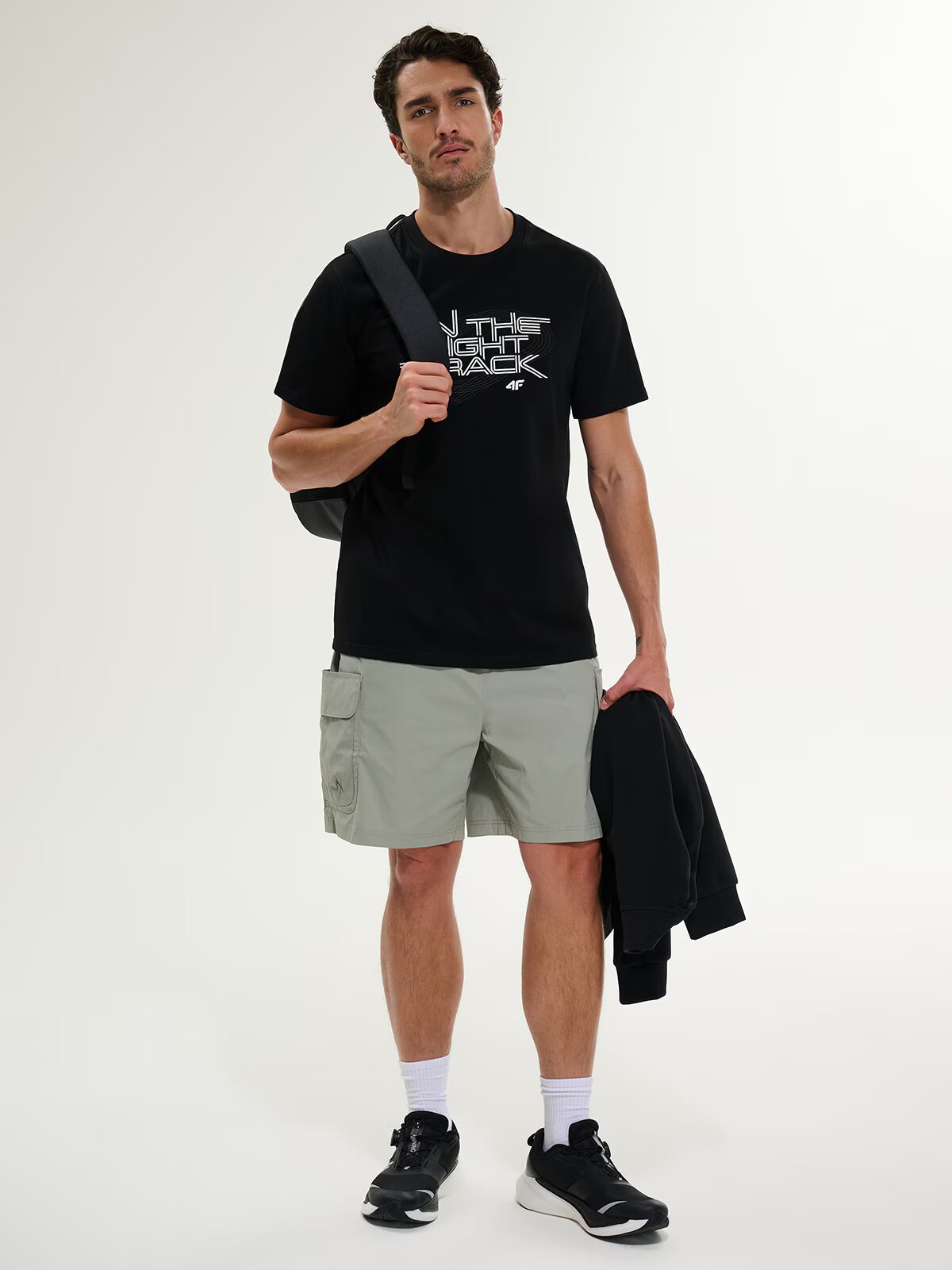 4F Tricou regular cu imprimeu bărbați - S