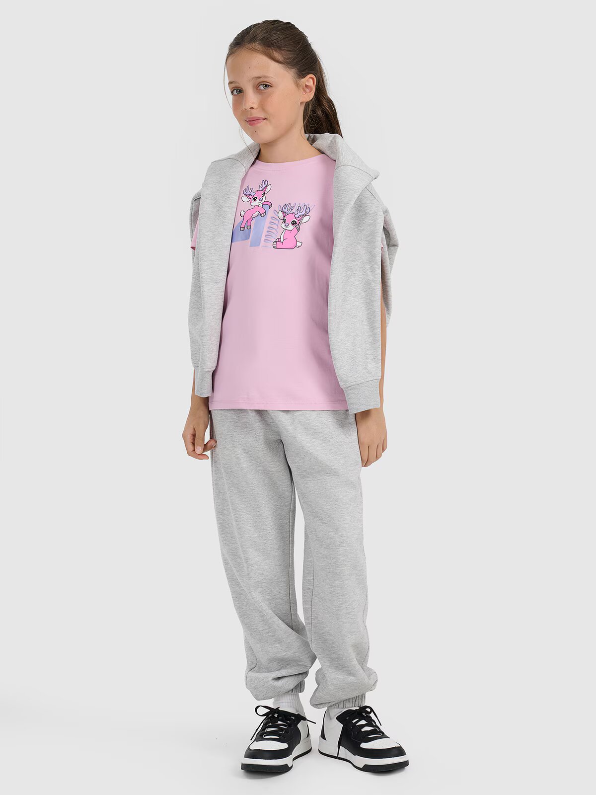 4F Tricou regular cu imprimeu de sărbători pentru fete - 152