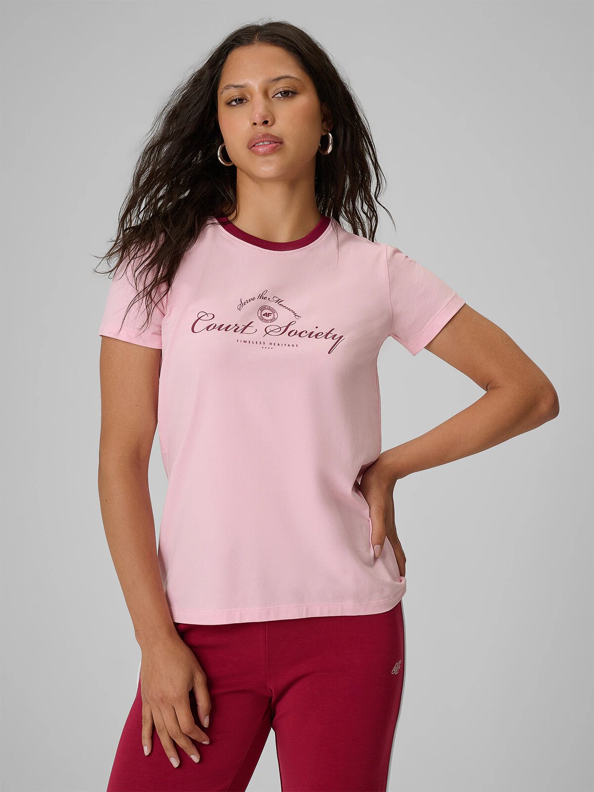 4F Tricou regular cu imprimeu femei - XL