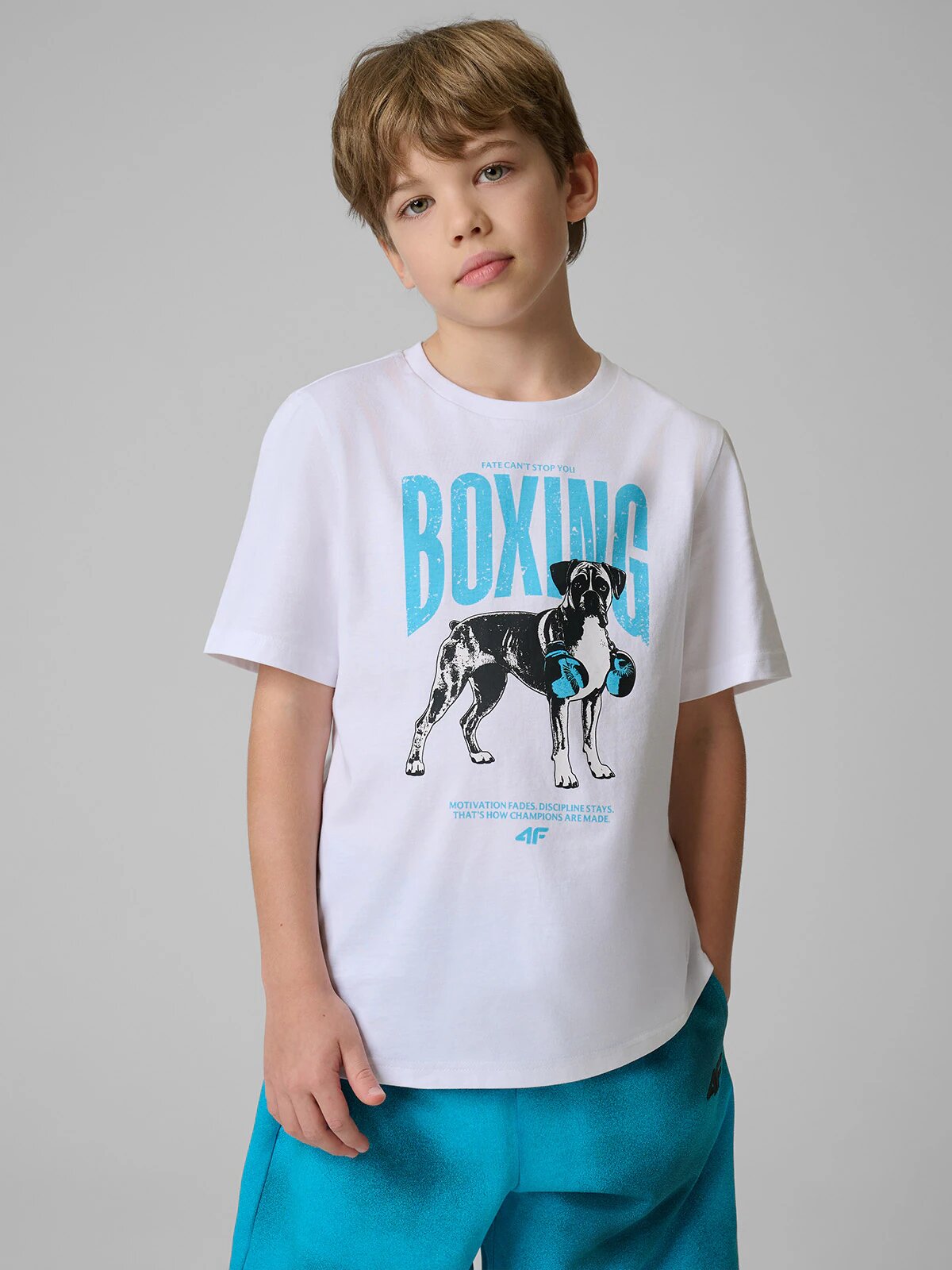 4F Tricou regular cu imprimeu pentru băieți - 122