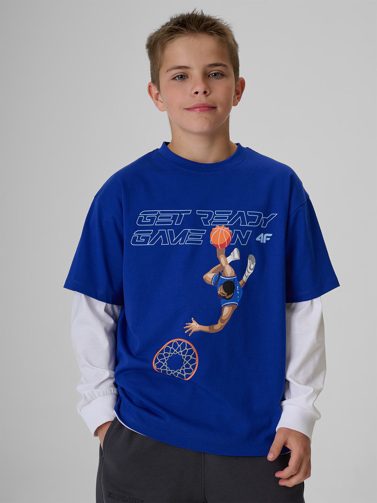 4F Tricou regular cu imprimeu pentru băieți - 122/128 (6-8 ani)