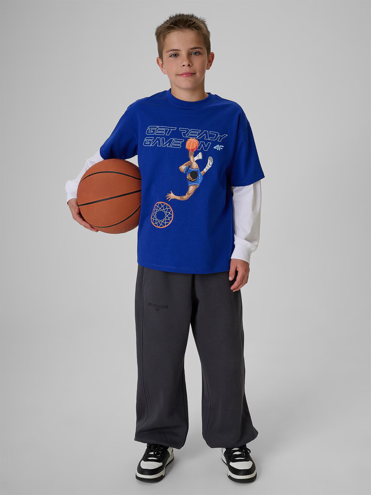 4F Tricou regular cu imprimeu pentru băieți - 122/128 (6-8 ani)