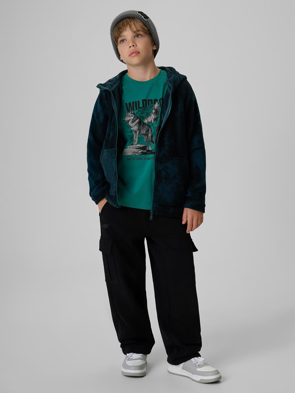 4F Tricou regular cu imprimeu pentru băieți - 128