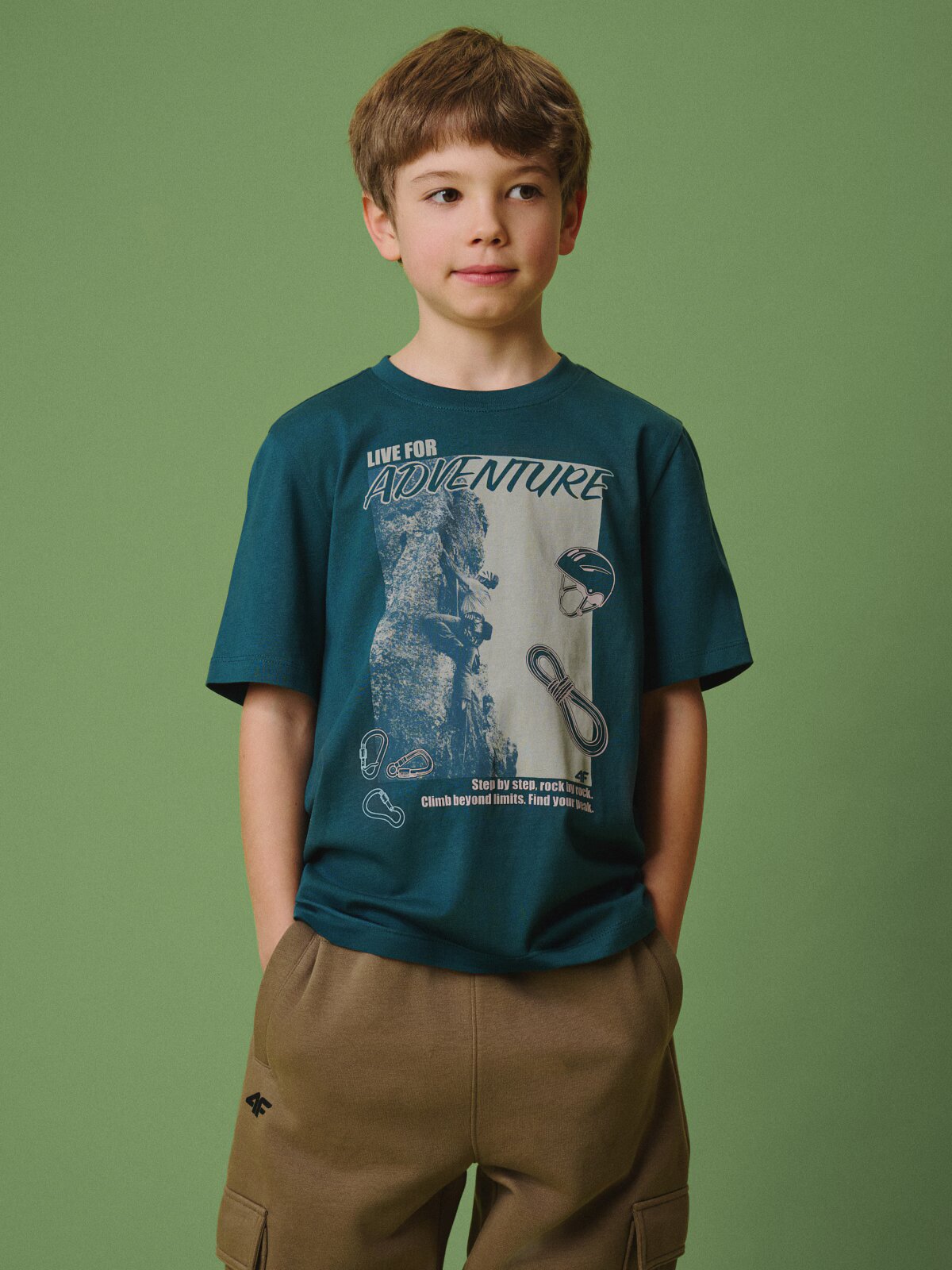 4F Tricou regular cu imprimeu pentru băieți - 122