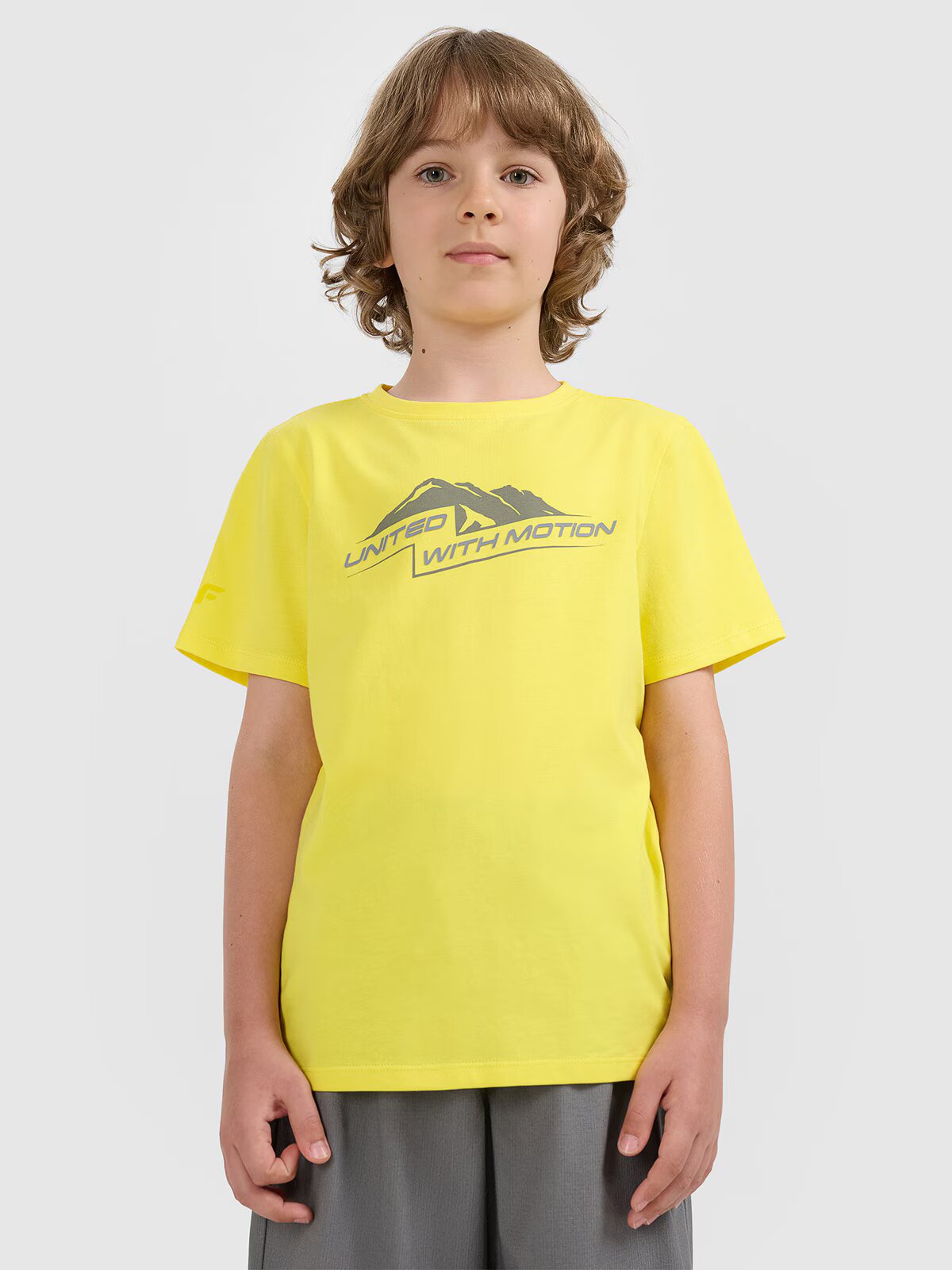 4F Tricou regular cu imprimeu pentru băieți - portocaliu 158