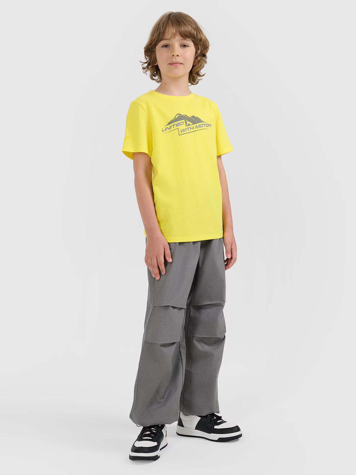 4F Tricou regular cu imprimeu pentru băieți - portocaliu 158