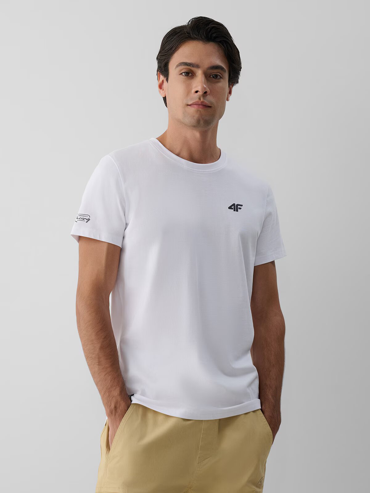 4F Tricou regular cu imprimeu pentru bărbați - L