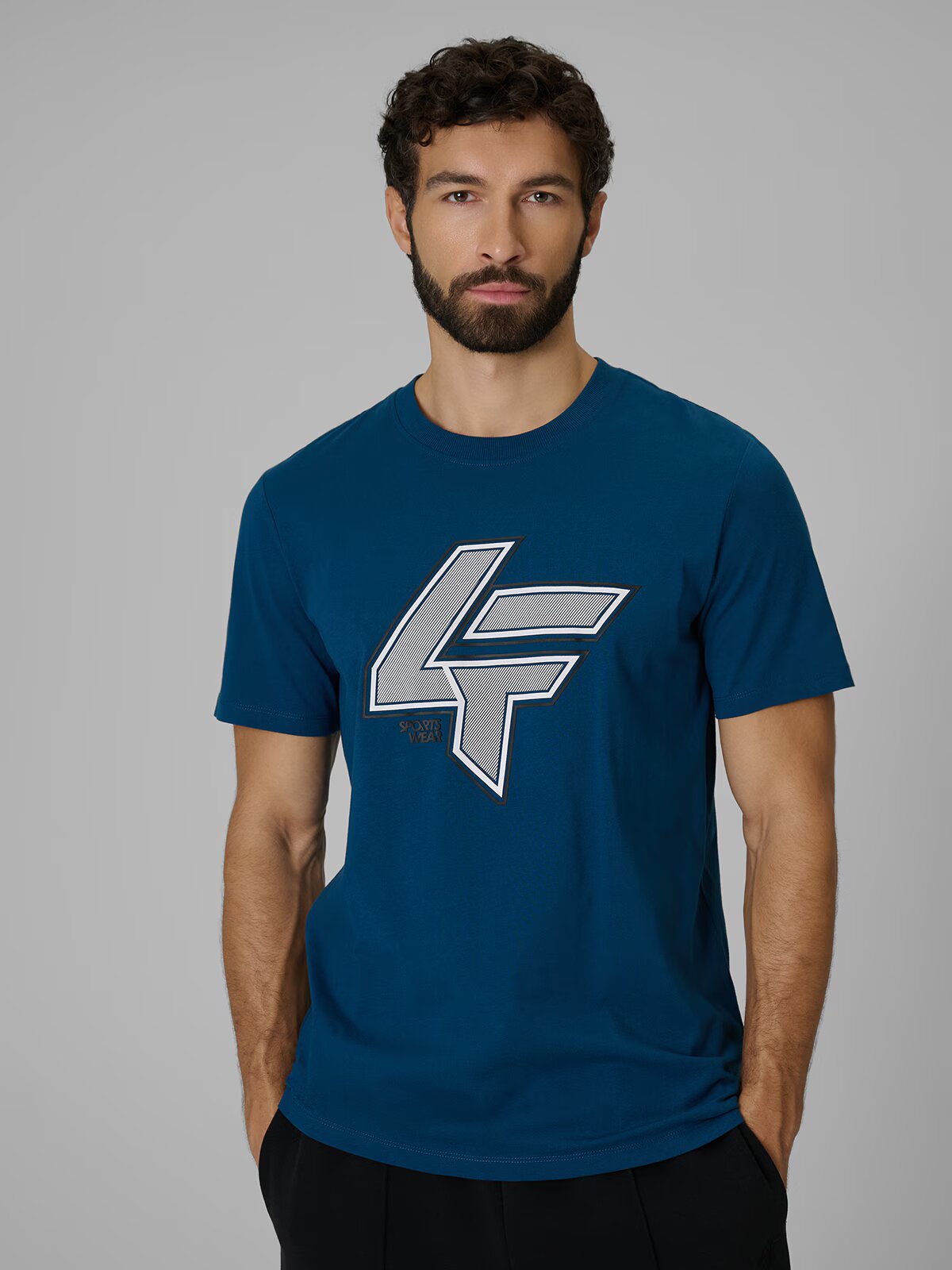 4F Tricou regular cu imprimeu pentru bărbați - S