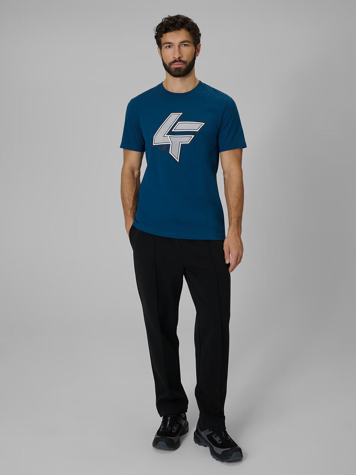 4F Tricou regular cu imprimeu pentru bărbați - S
