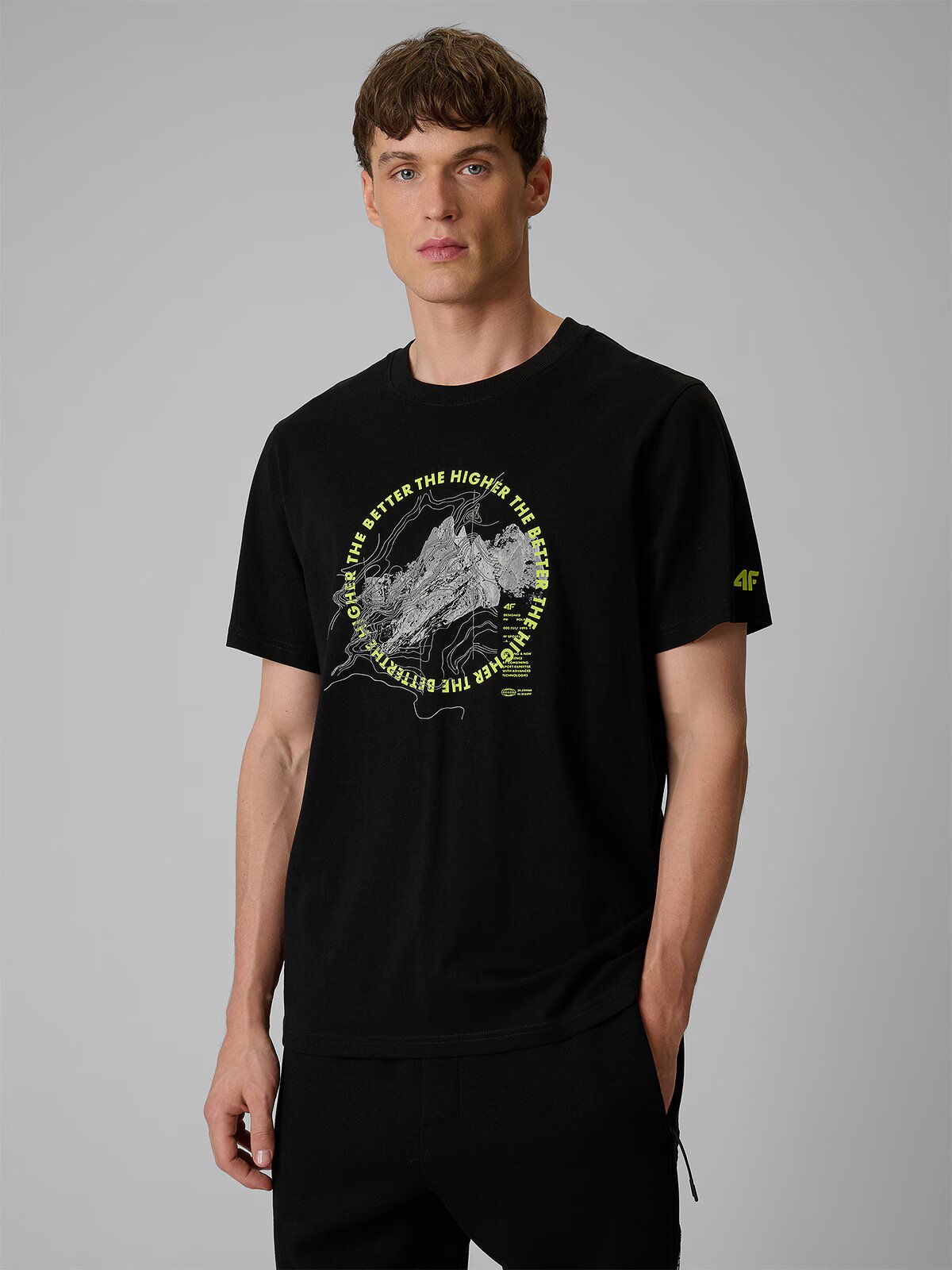 4F Tricou regular cu imprimeu pentru bărbați - L