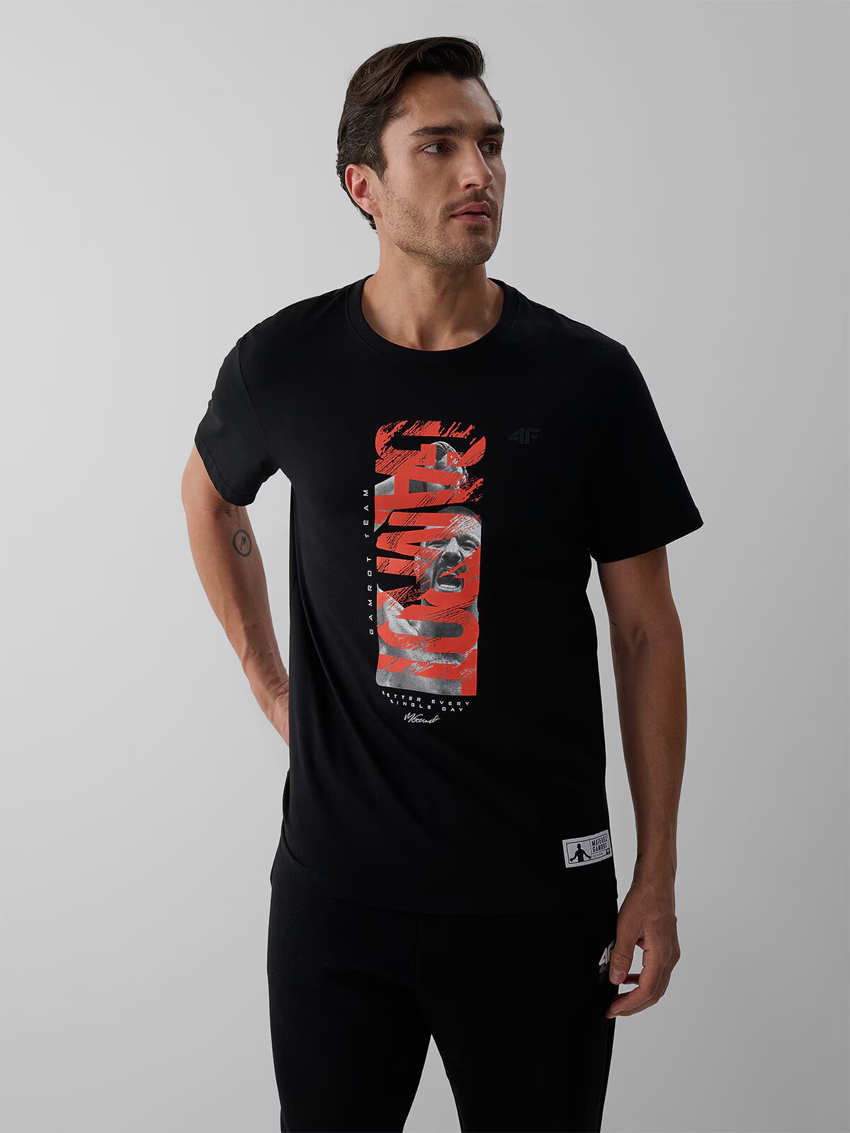 4F Tricou regular cu imprimeu pentru bărbați | Mateusz Gamrot - L