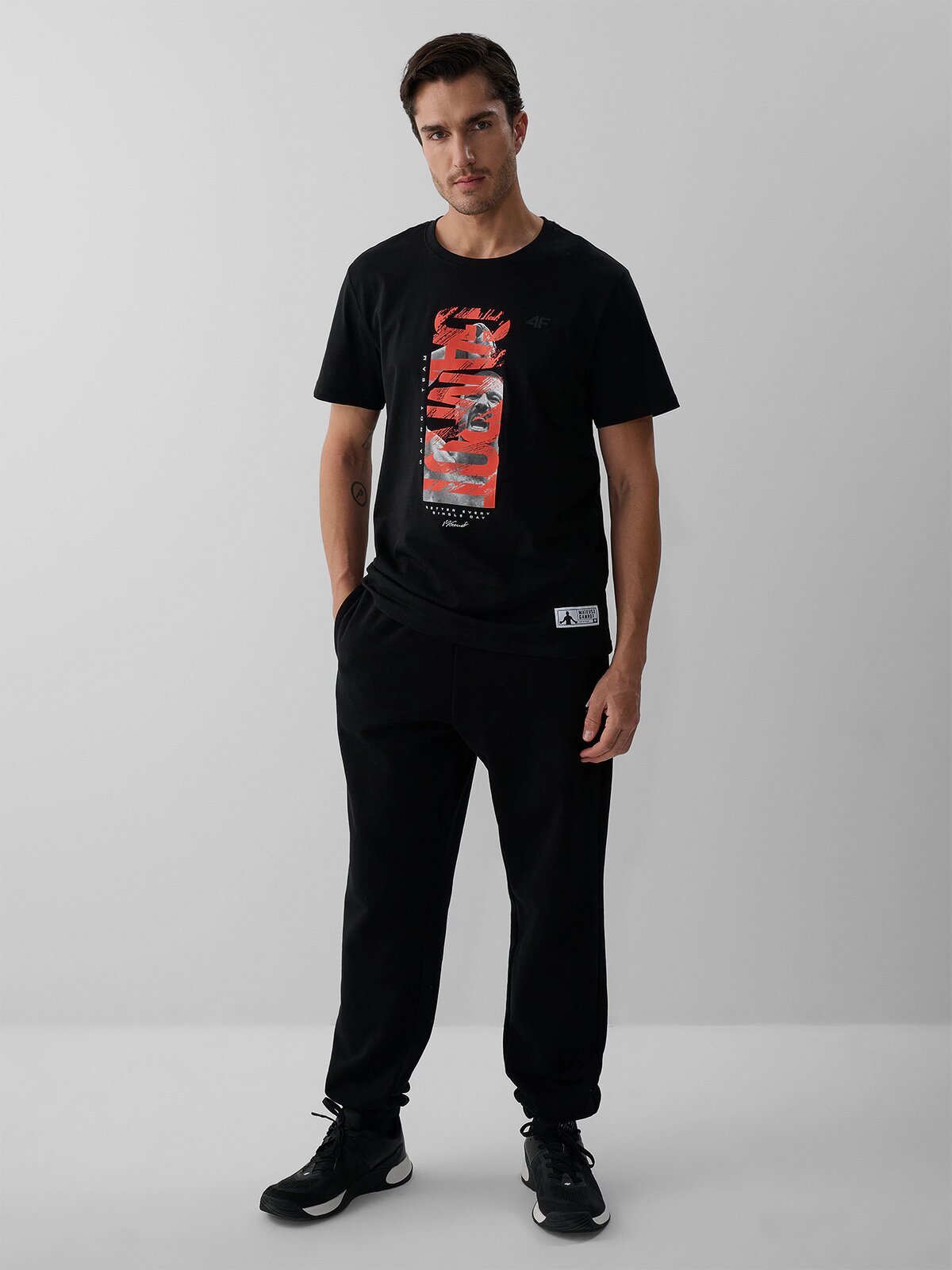 4F Tricou regular cu imprimeu pentru bărbați | Mateusz Gamrot - L