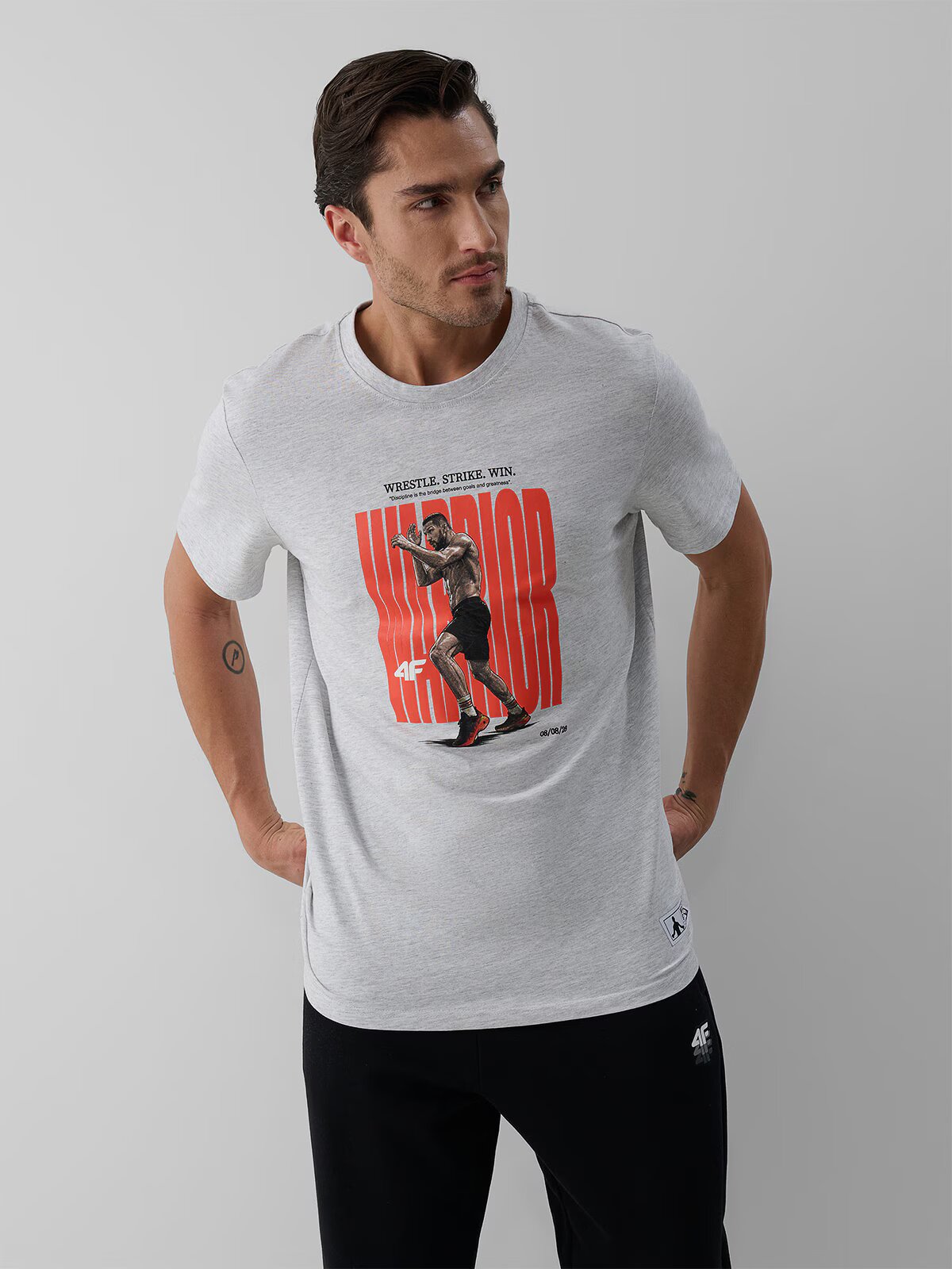 4F Tricou regular cu imprimeu pentru bărbați | Mateusz Gamrot - M