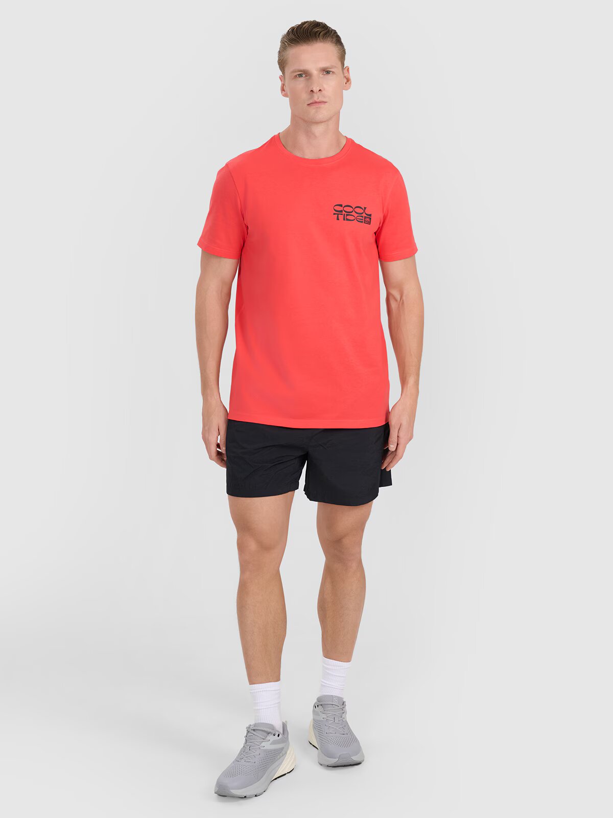4F Tricou regular cu imprimeu pentru bărbați - roșu S