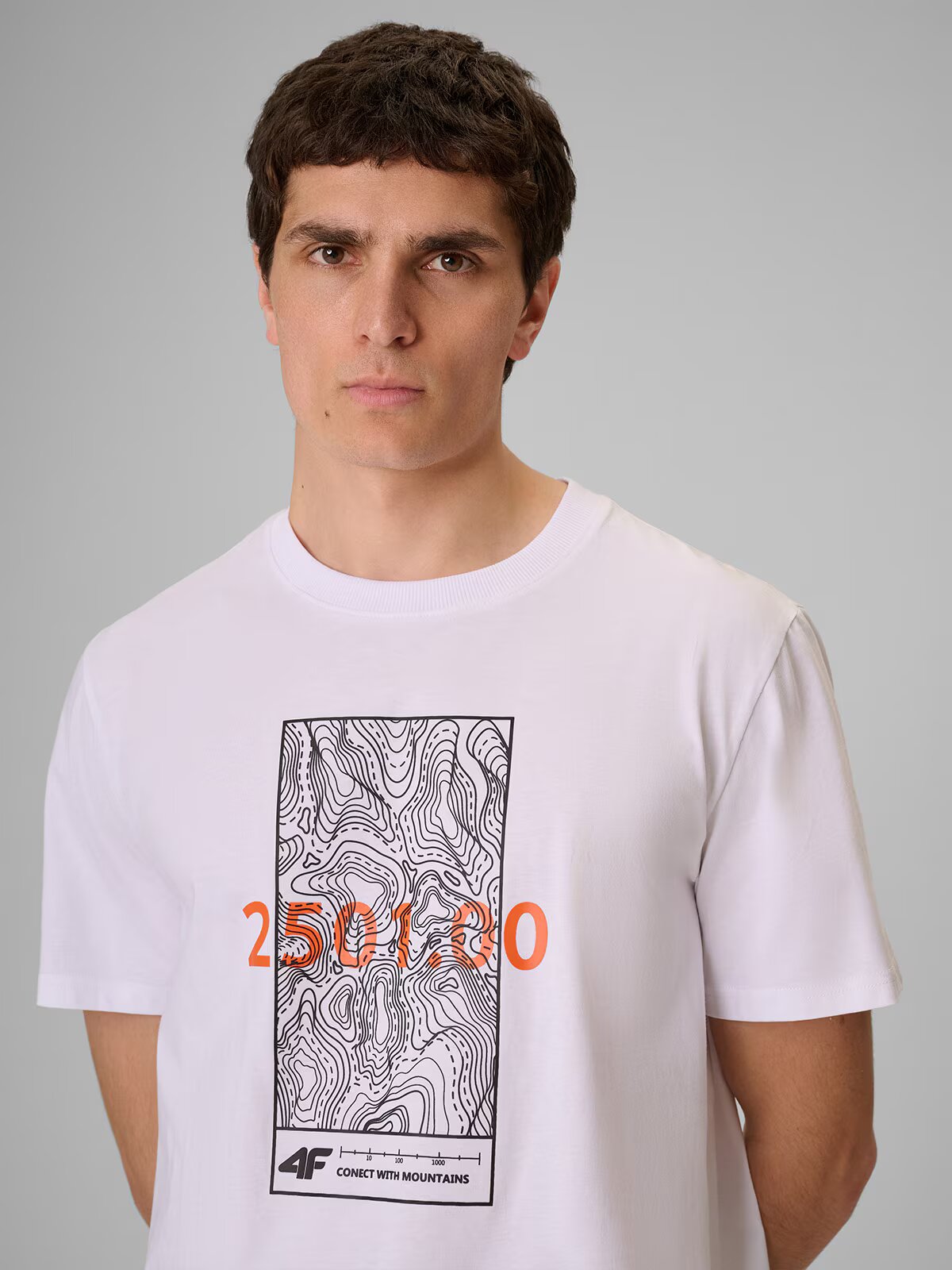 4F Tricou regular cu imprimeu pentru bărbați - L
