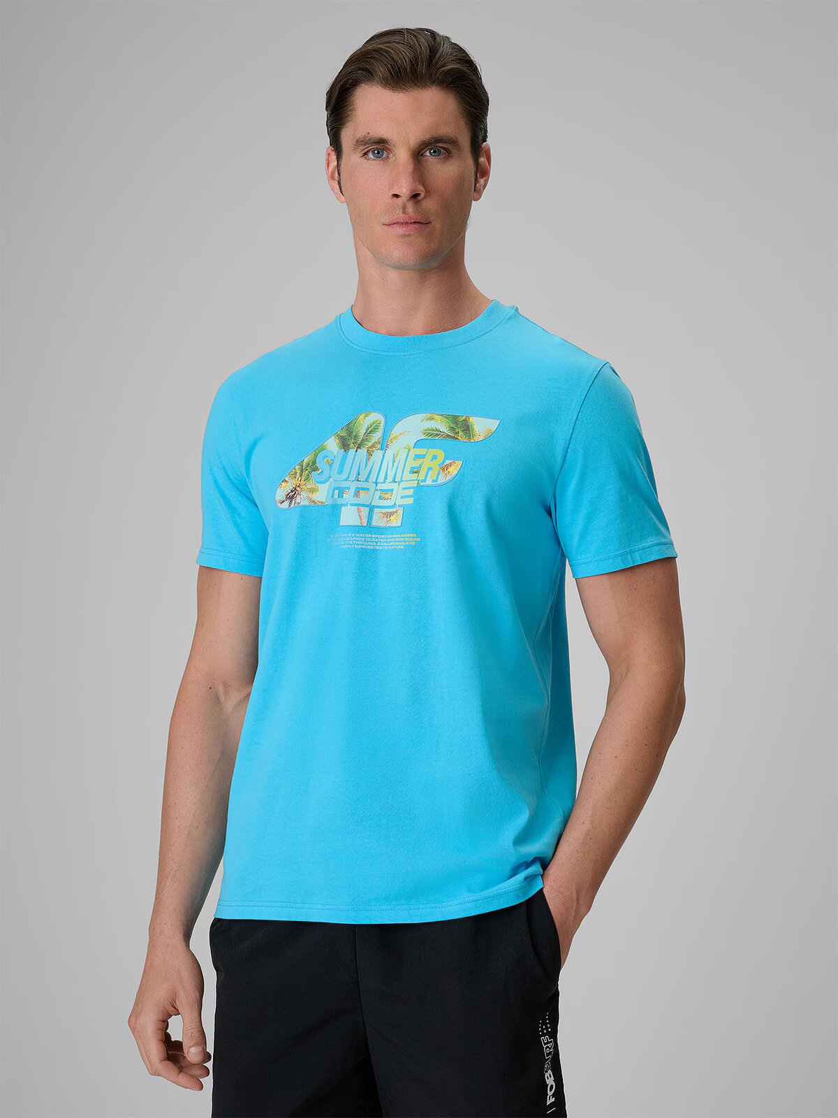 4F Tricou regular cu imprimeu pentru bărbați - M
