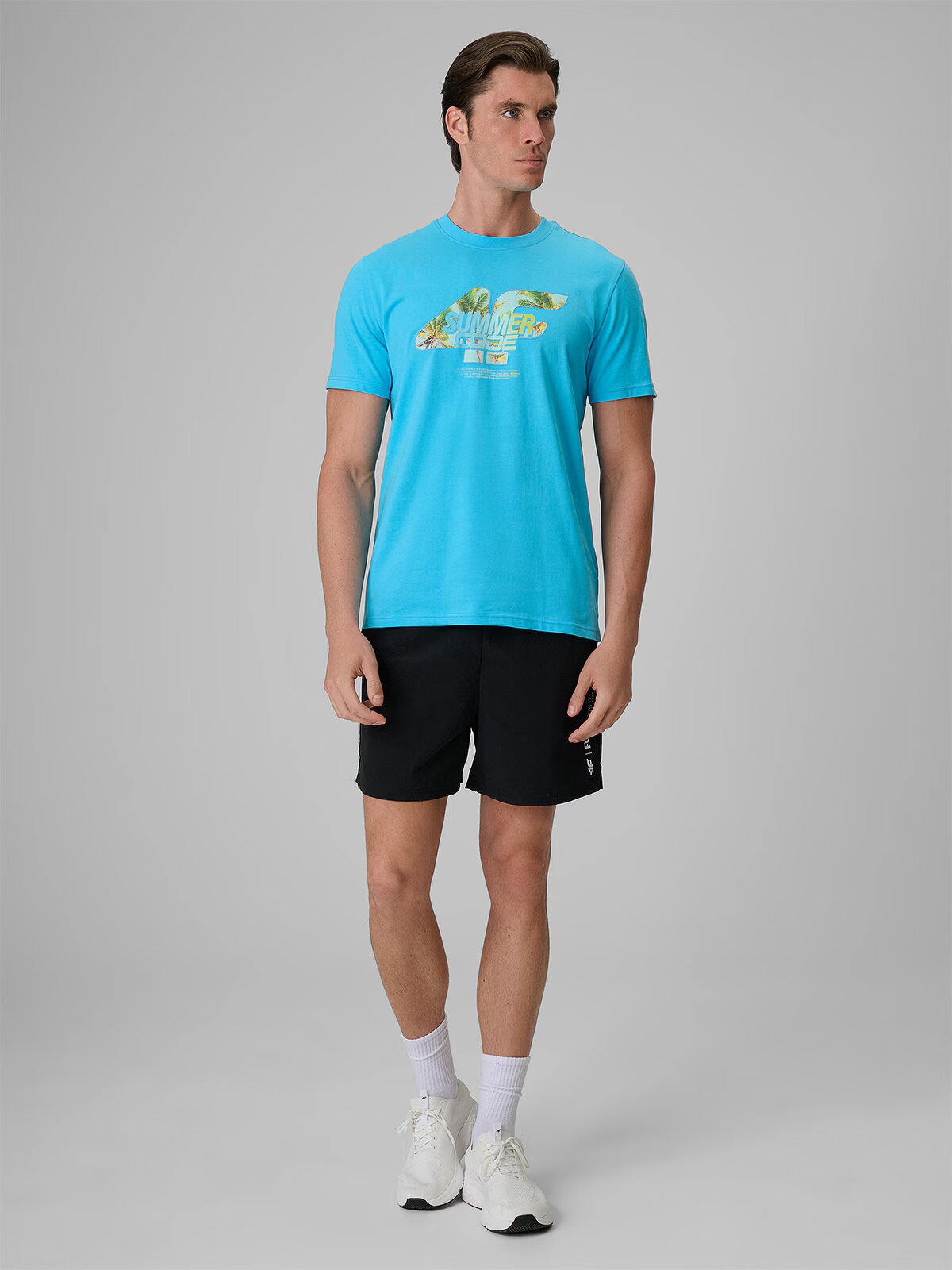 4F Tricou regular cu imprimeu pentru bărbați - M