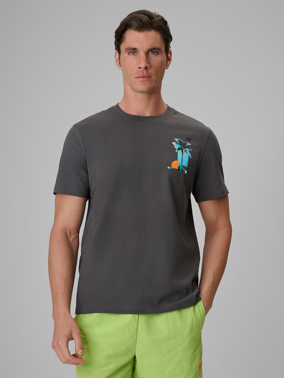 4F Tricou regular cu imprimeu pentru bărbați - XXL