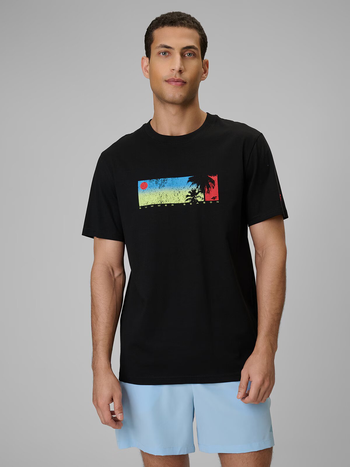 4F Tricou regular cu imprimeu pentru bărbați - M
