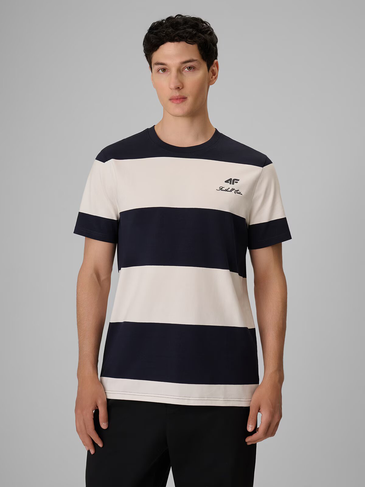 4F Tricou regular cu imprimeu pentru bărbați - S
