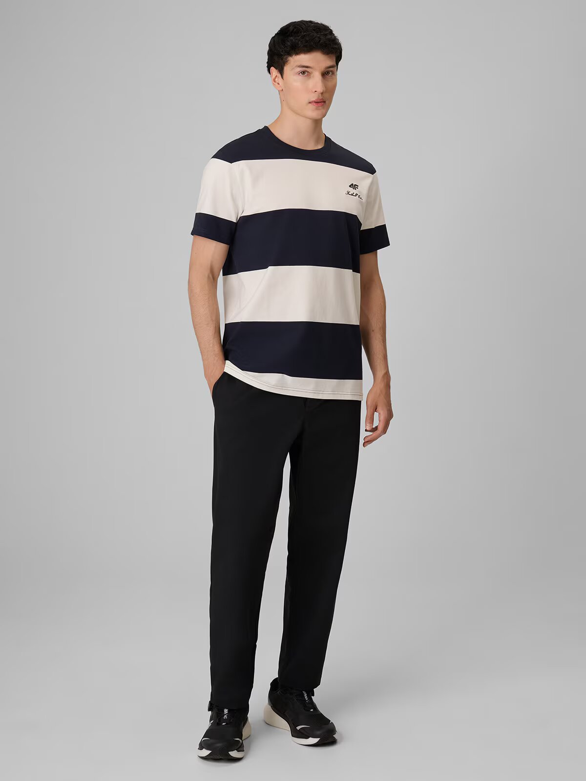 4F Tricou regular cu imprimeu pentru bărbați - S