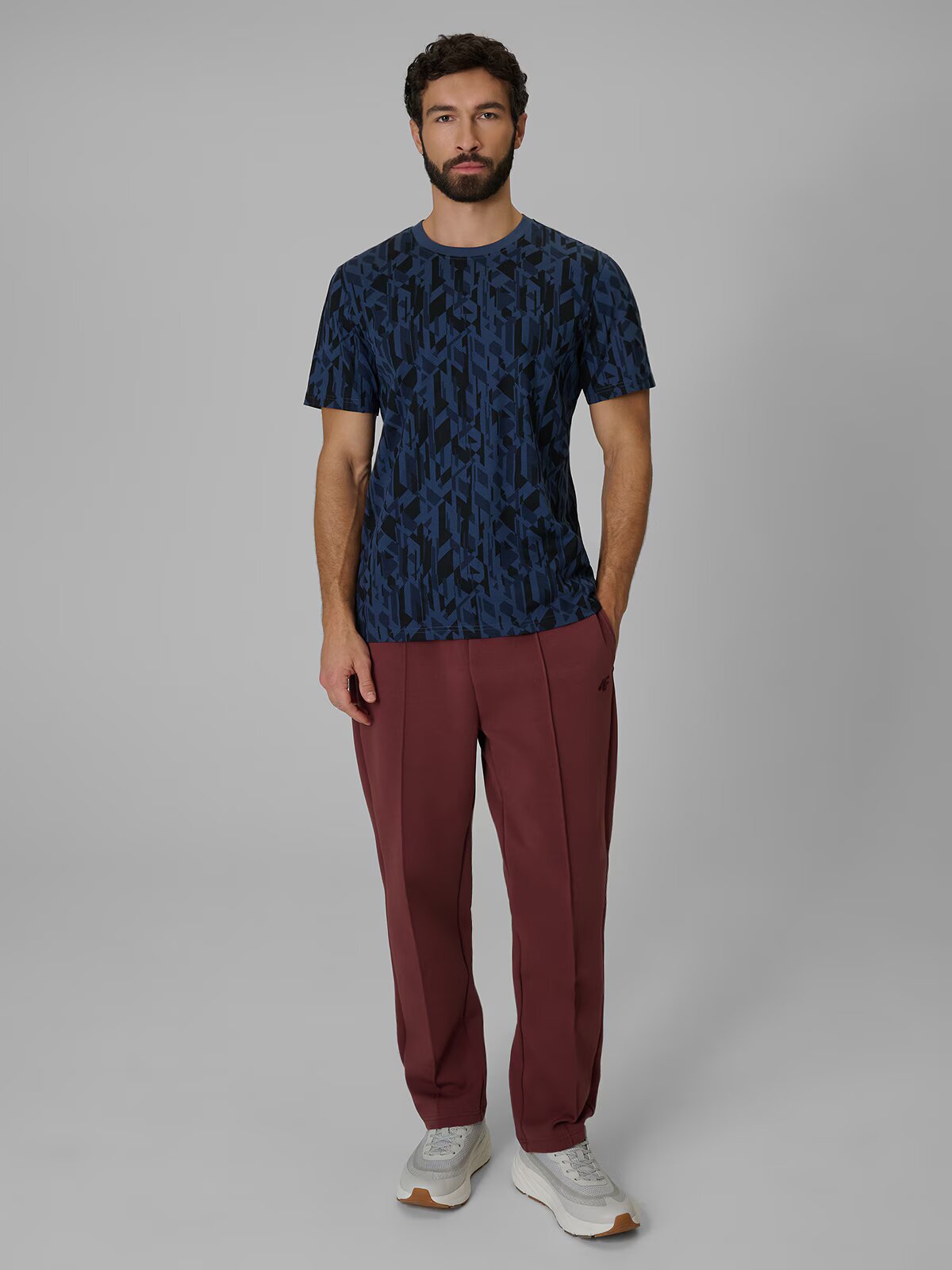4F Tricou regular cu imprimeu pentru bărbați - S
