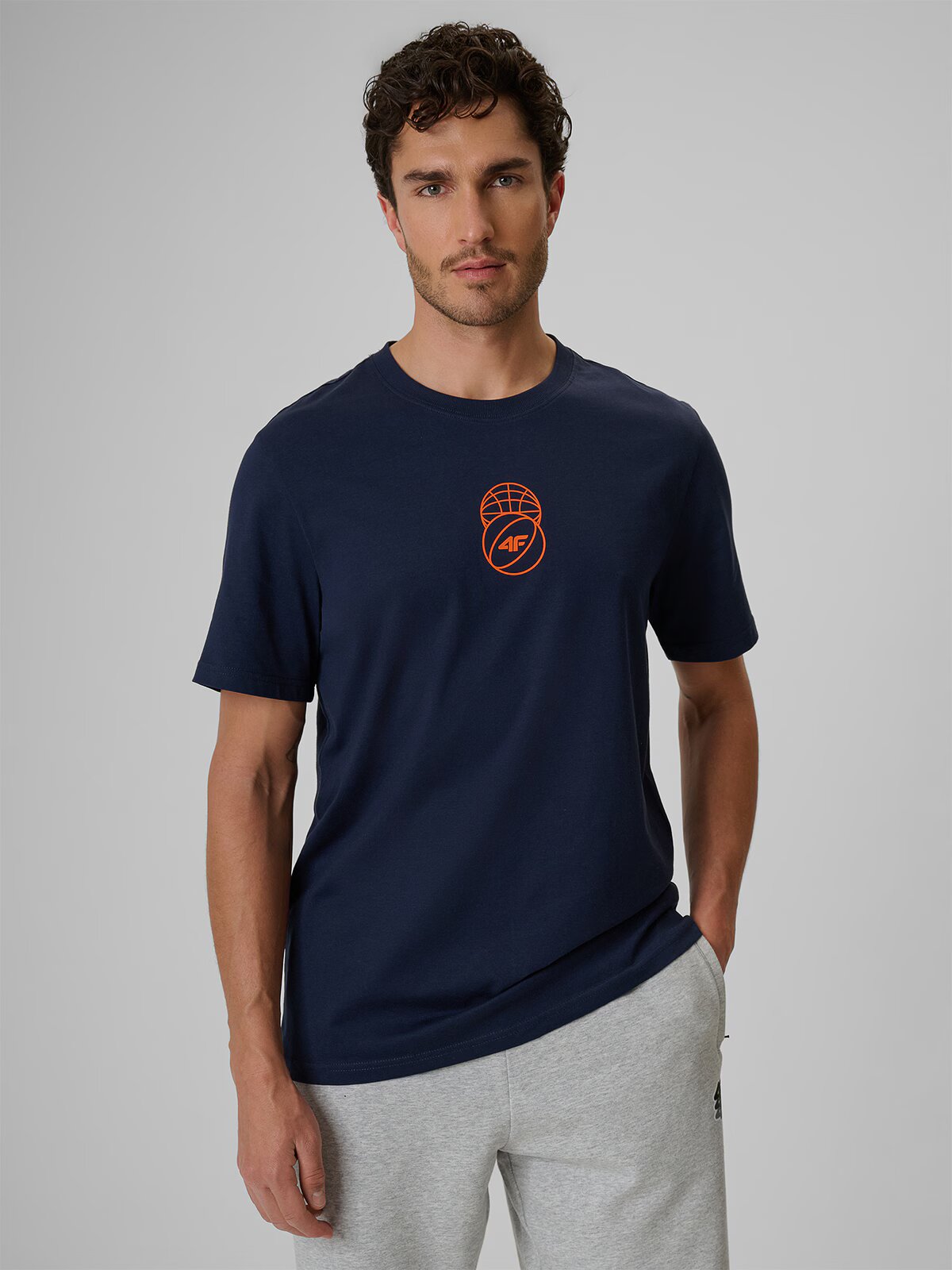4F Tricou regular cu imprimeu pentru bărbați - M