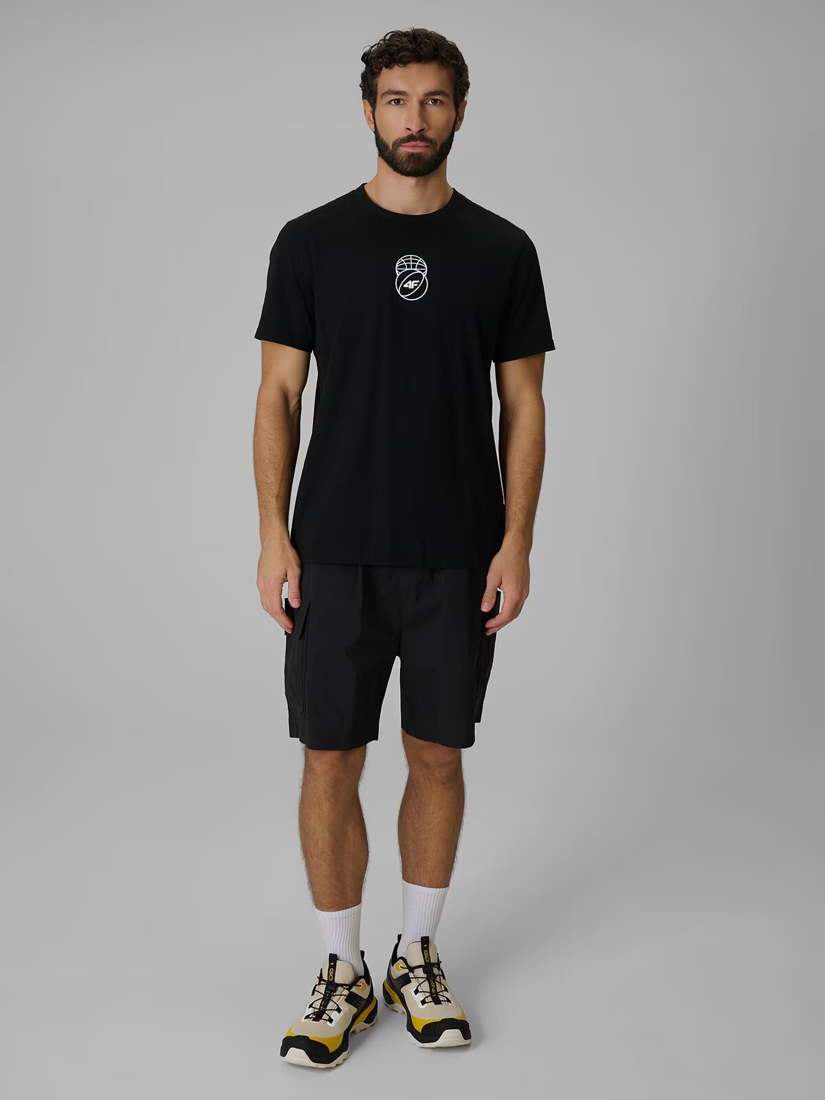 4F Tricou regular cu imprimeu pentru bărbați - S