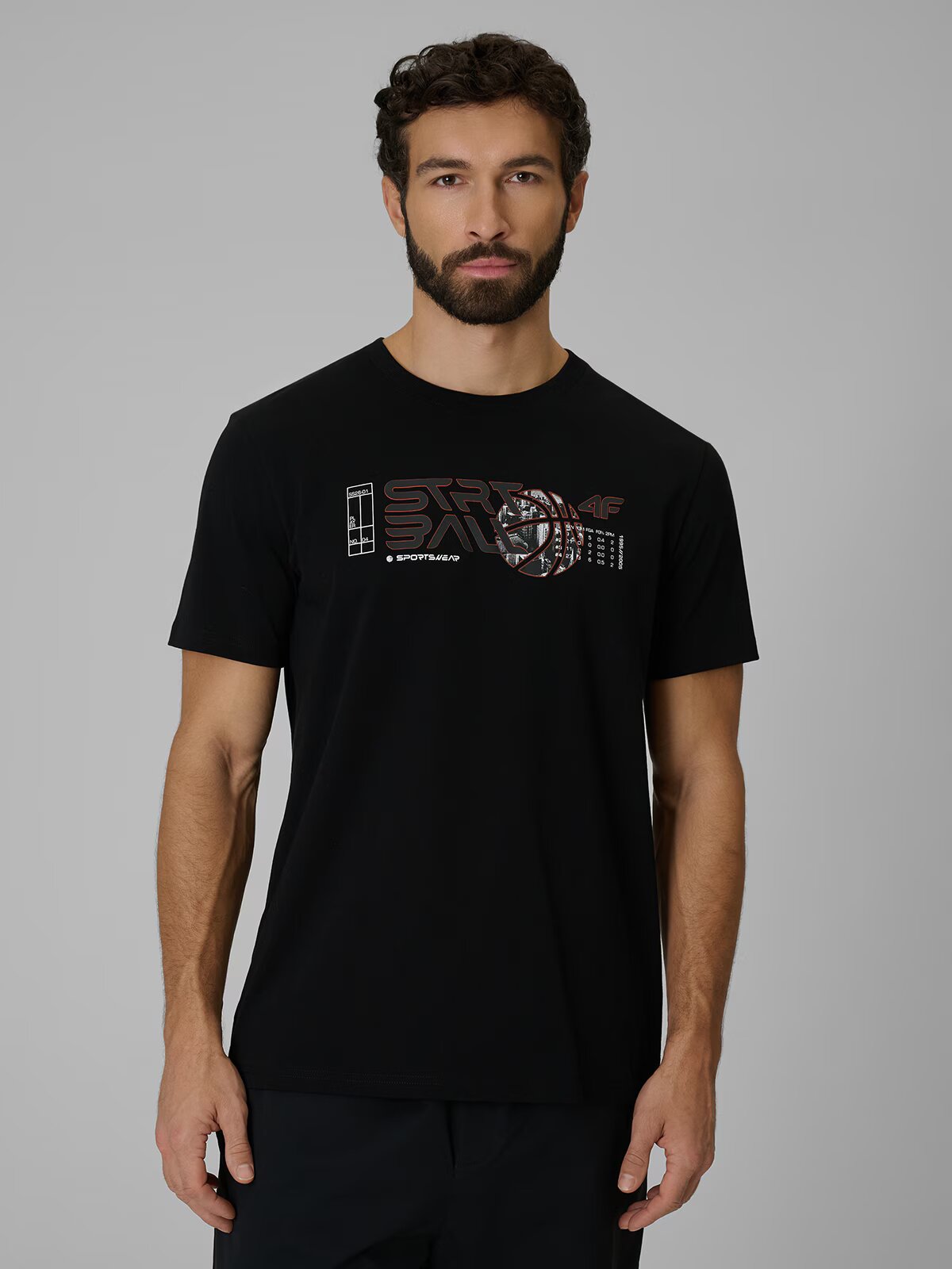 4F Tricou regular cu imprimeu pentru bărbați - M