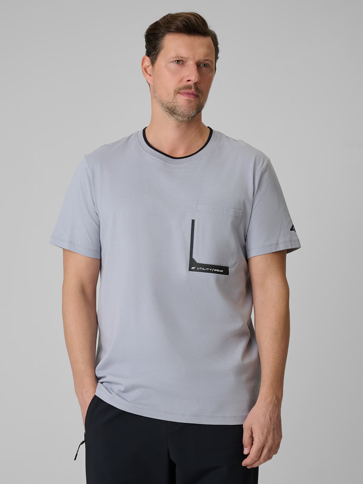 4F Tricou regular cu imprimeu pentru bărbați - M