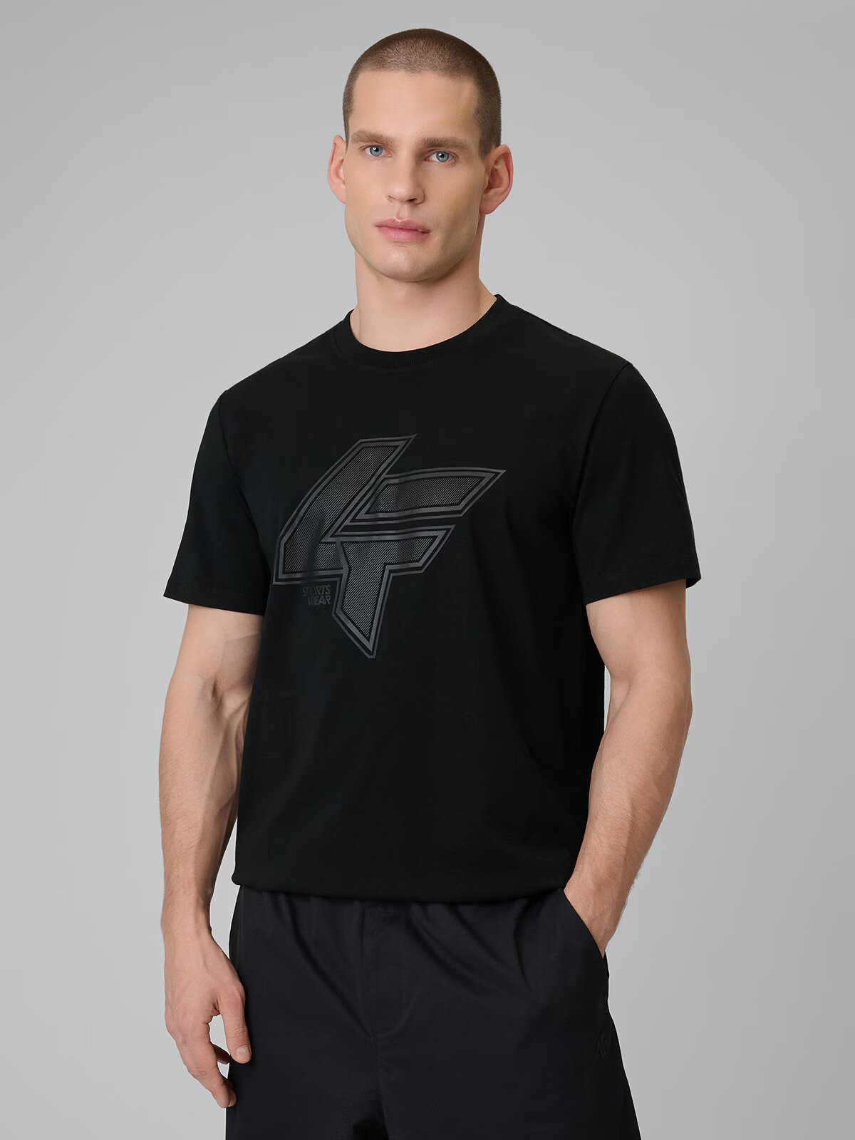 4F Tricou regular cu imprimeu pentru bărbați - S