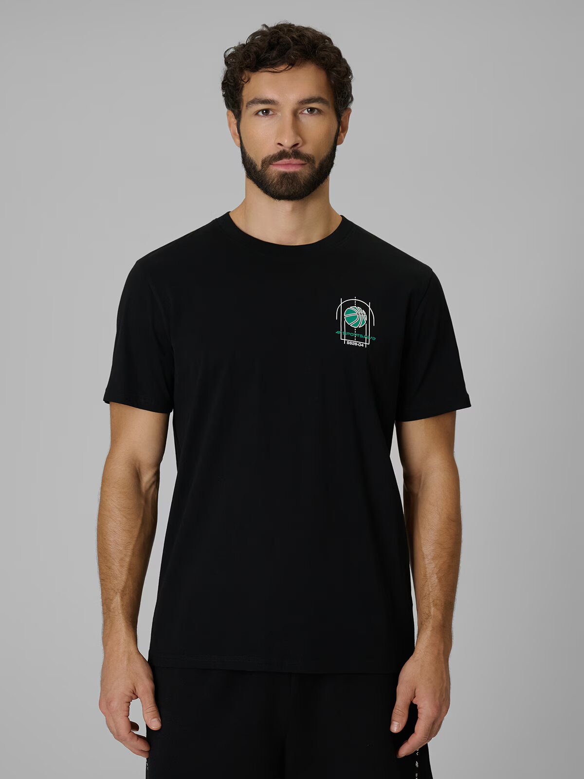 4F Tricou regular cu imprimeu pentru bărbați - S