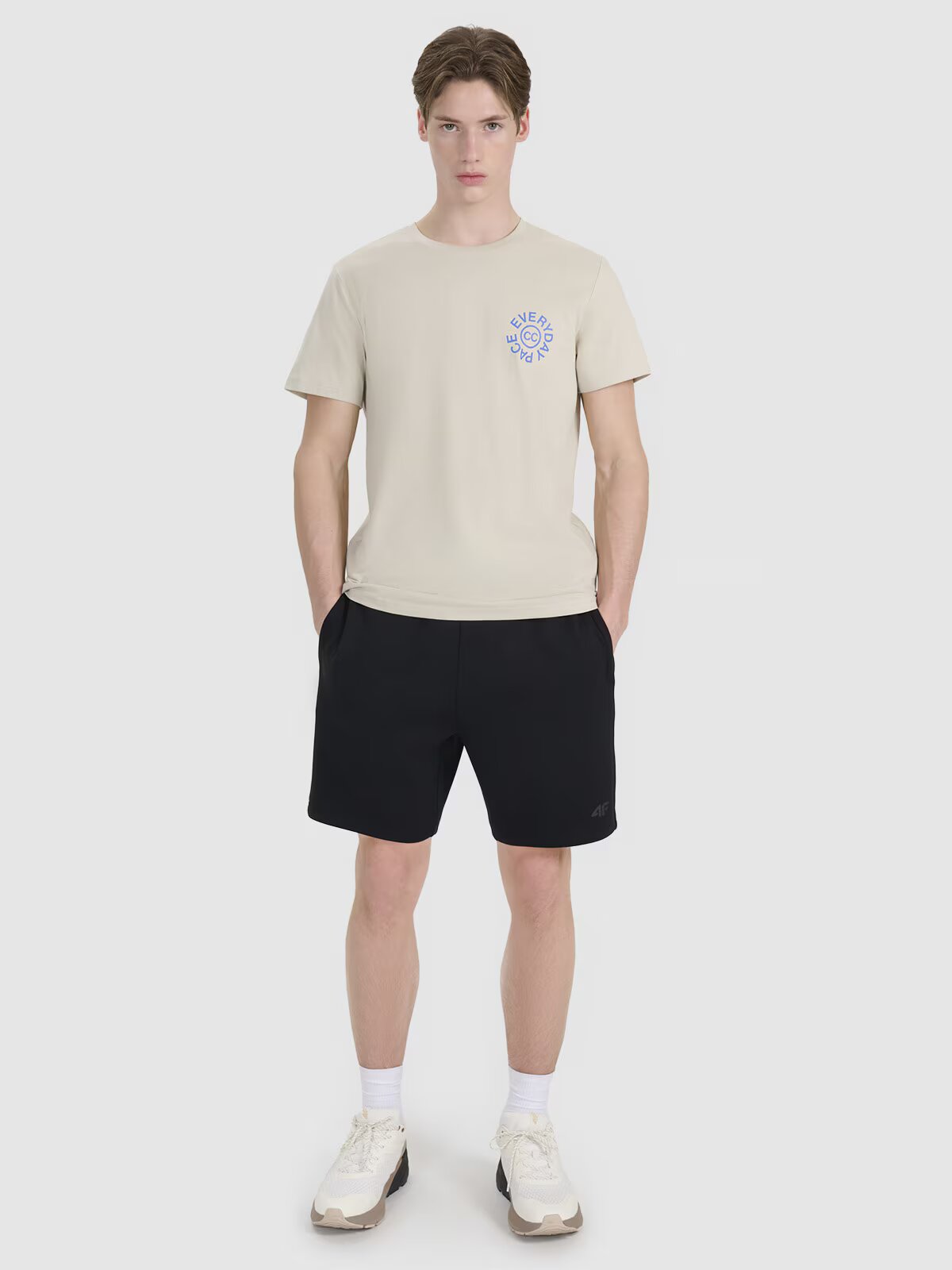 4F Tricou regular cu imprimeu pentru bărbați - S