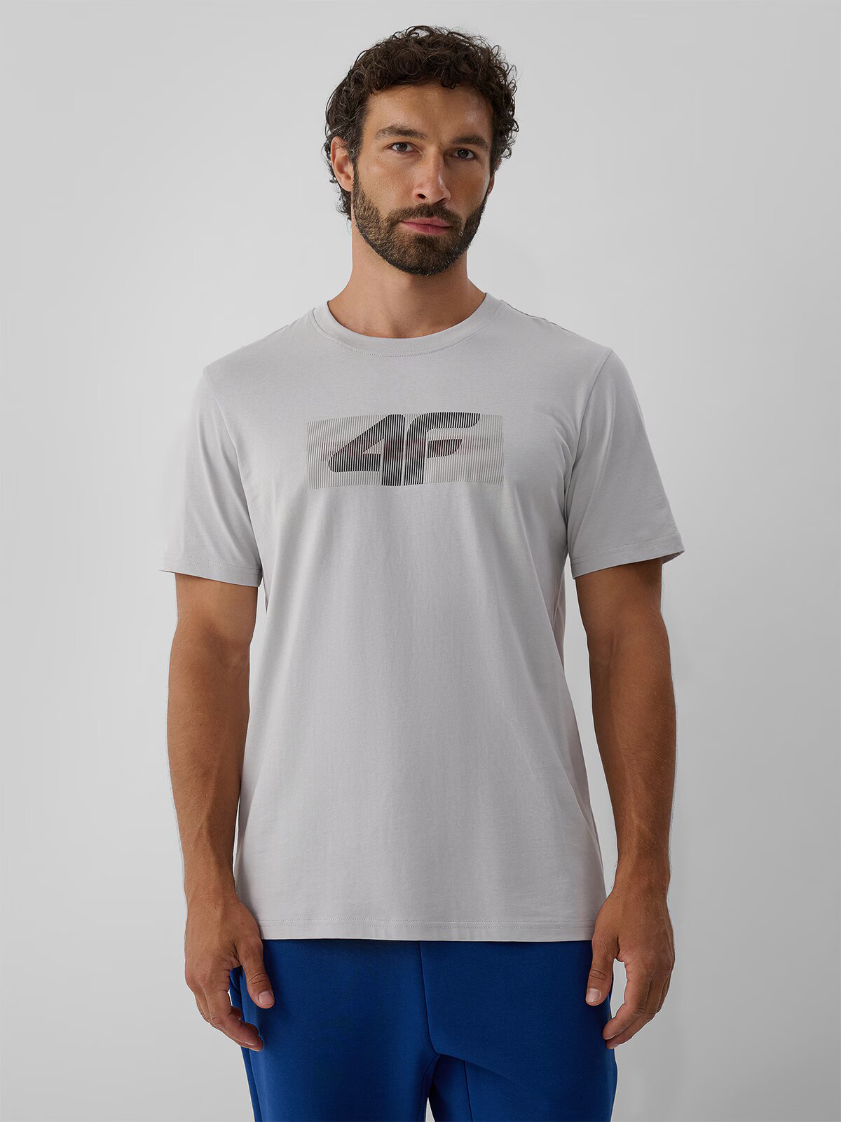 4F Tricou regular cu imprimeu pentru bărbați - L