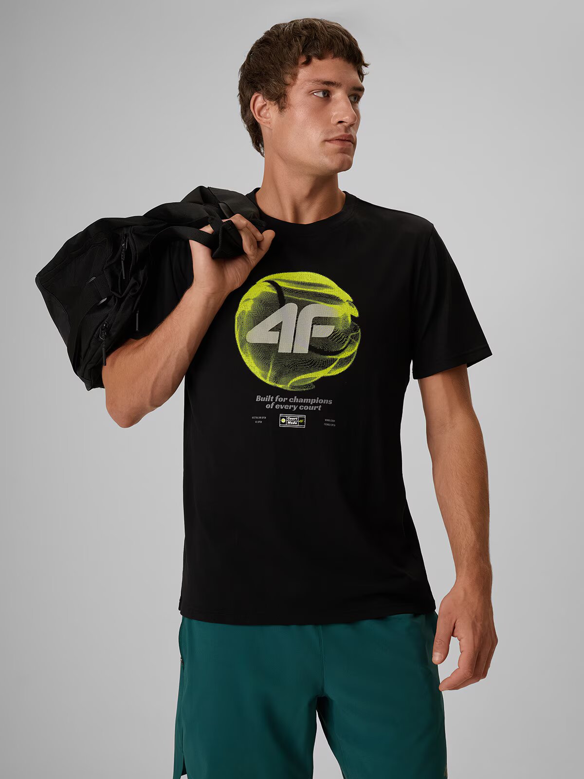 4F Tricou regular cu imprimeu pentru bărbați - L