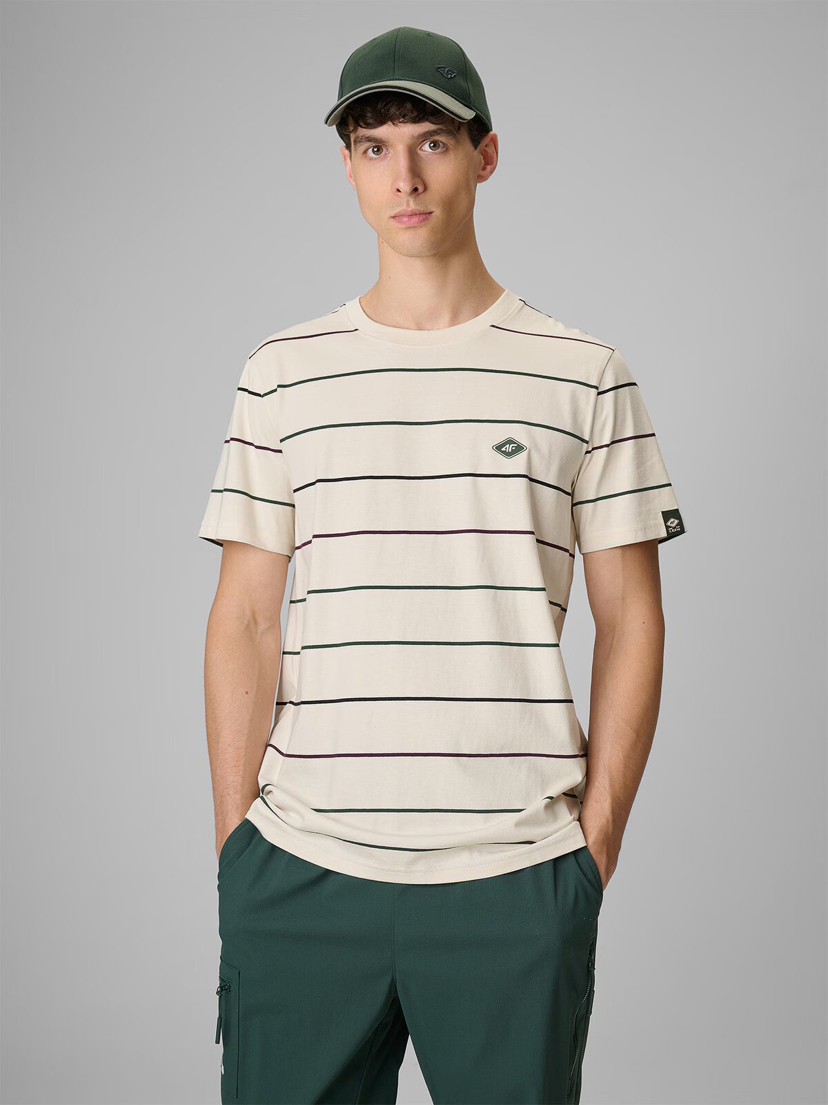 4F Tricou regular cu imprimeu pentru bărbați - S