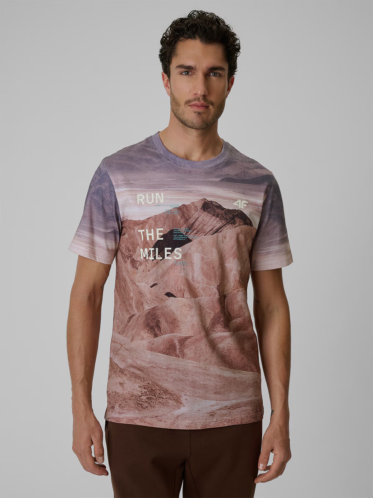 4F Tricou regular cu imprimeu pentru bărbați - M