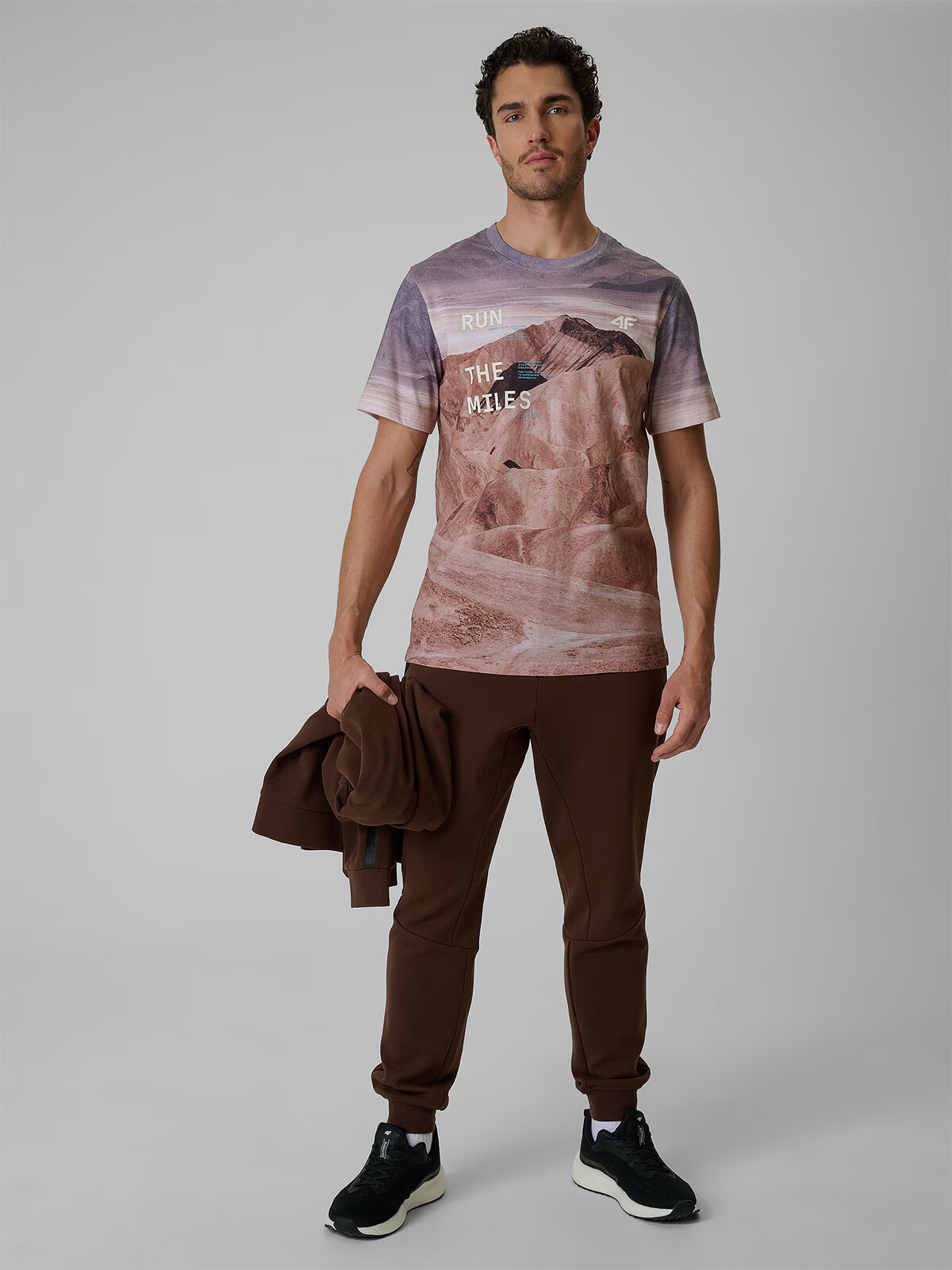 4F Tricou regular cu imprimeu pentru bărbați - M
