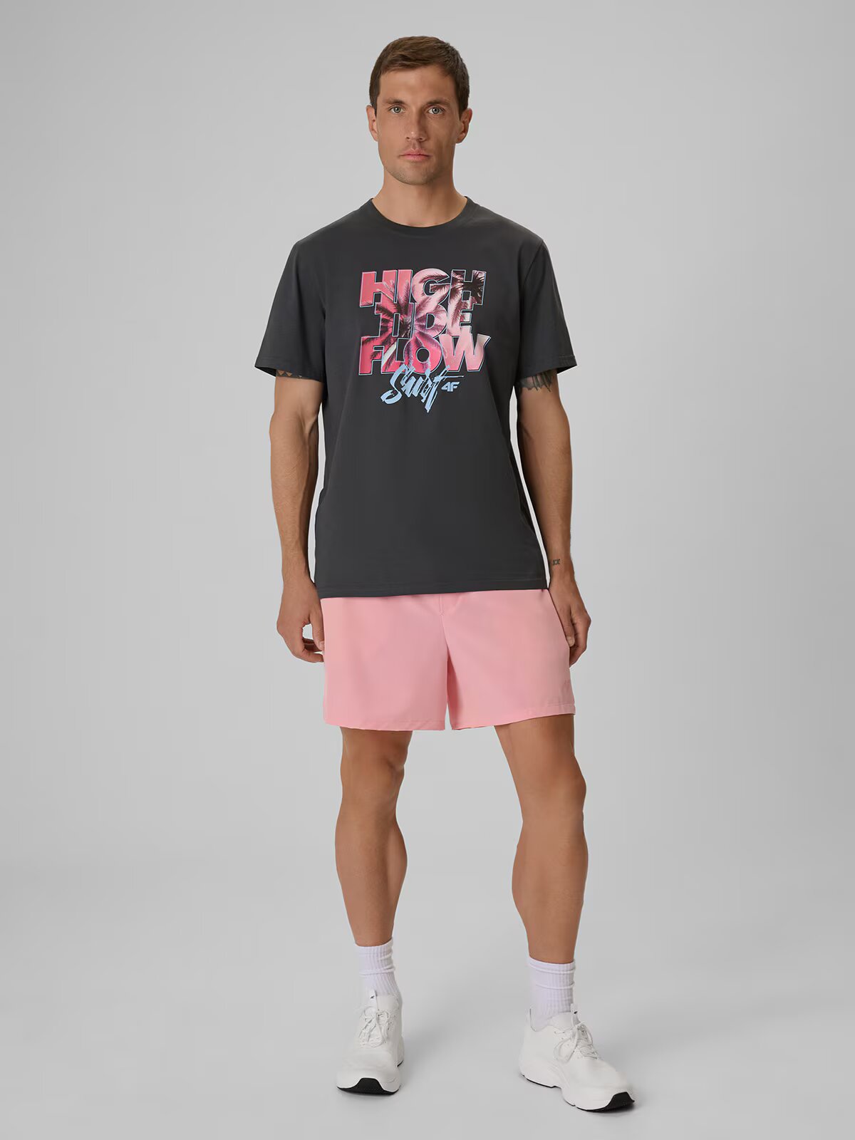 4F Tricou regular cu imprimeu pentru bărbați - XXL