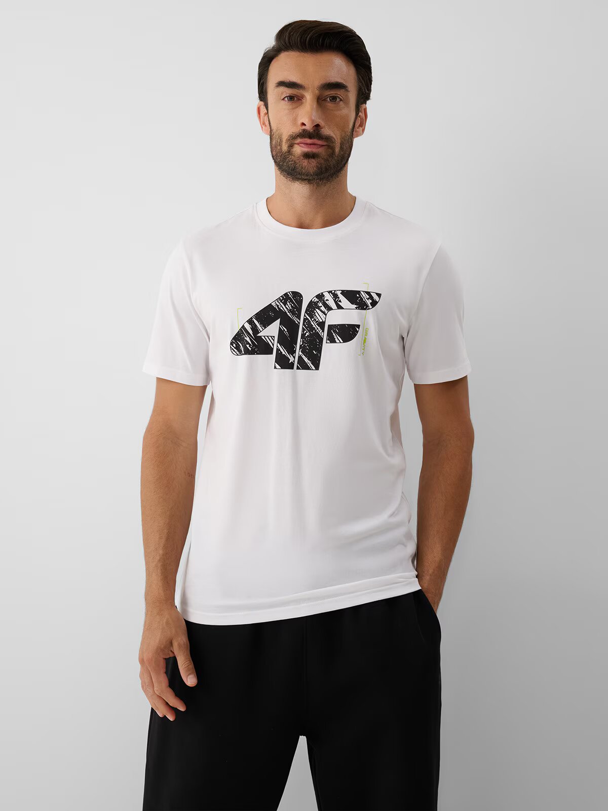 4F Tricou regular cu imprimeu pentru bărbați - S