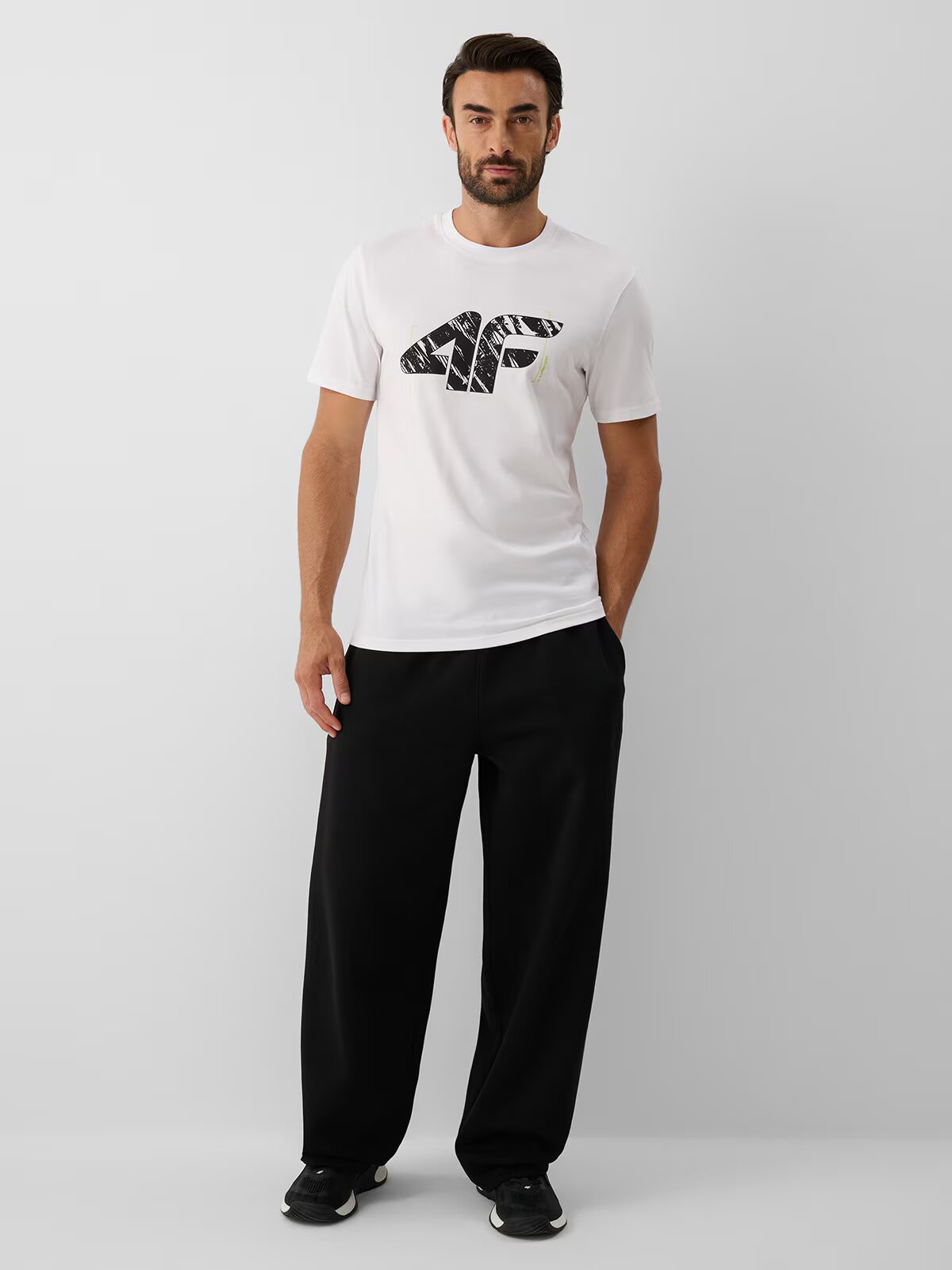 4F Tricou regular cu imprimeu pentru bărbați - S
