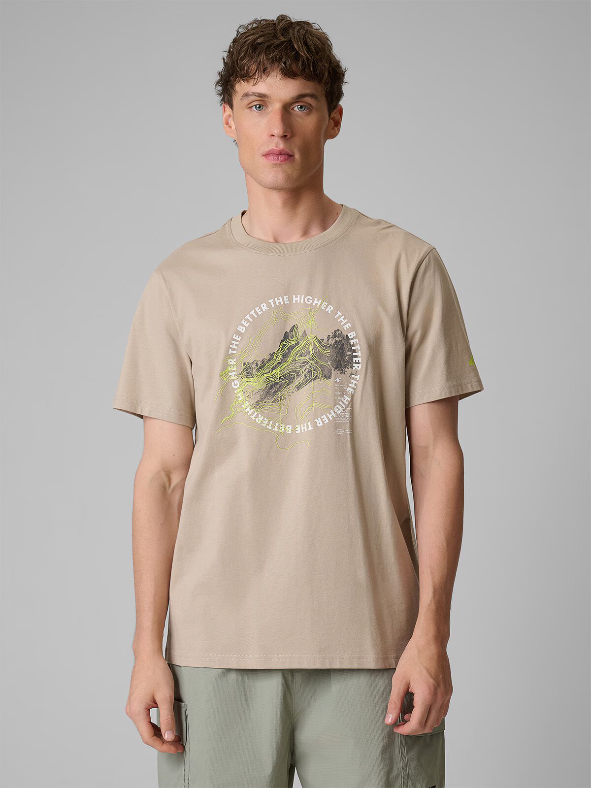 4F Tricou regular cu imprimeu pentru bărbați - L