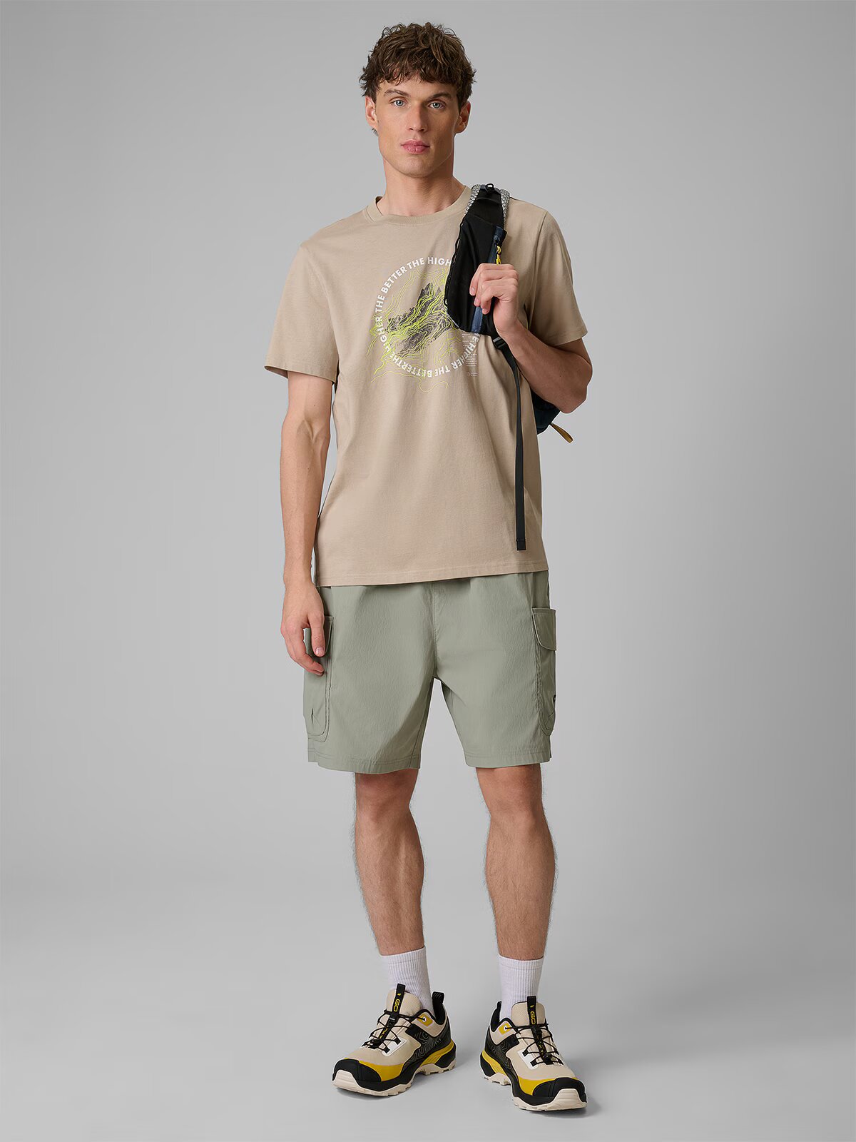 4F Tricou regular cu imprimeu pentru bărbați - L