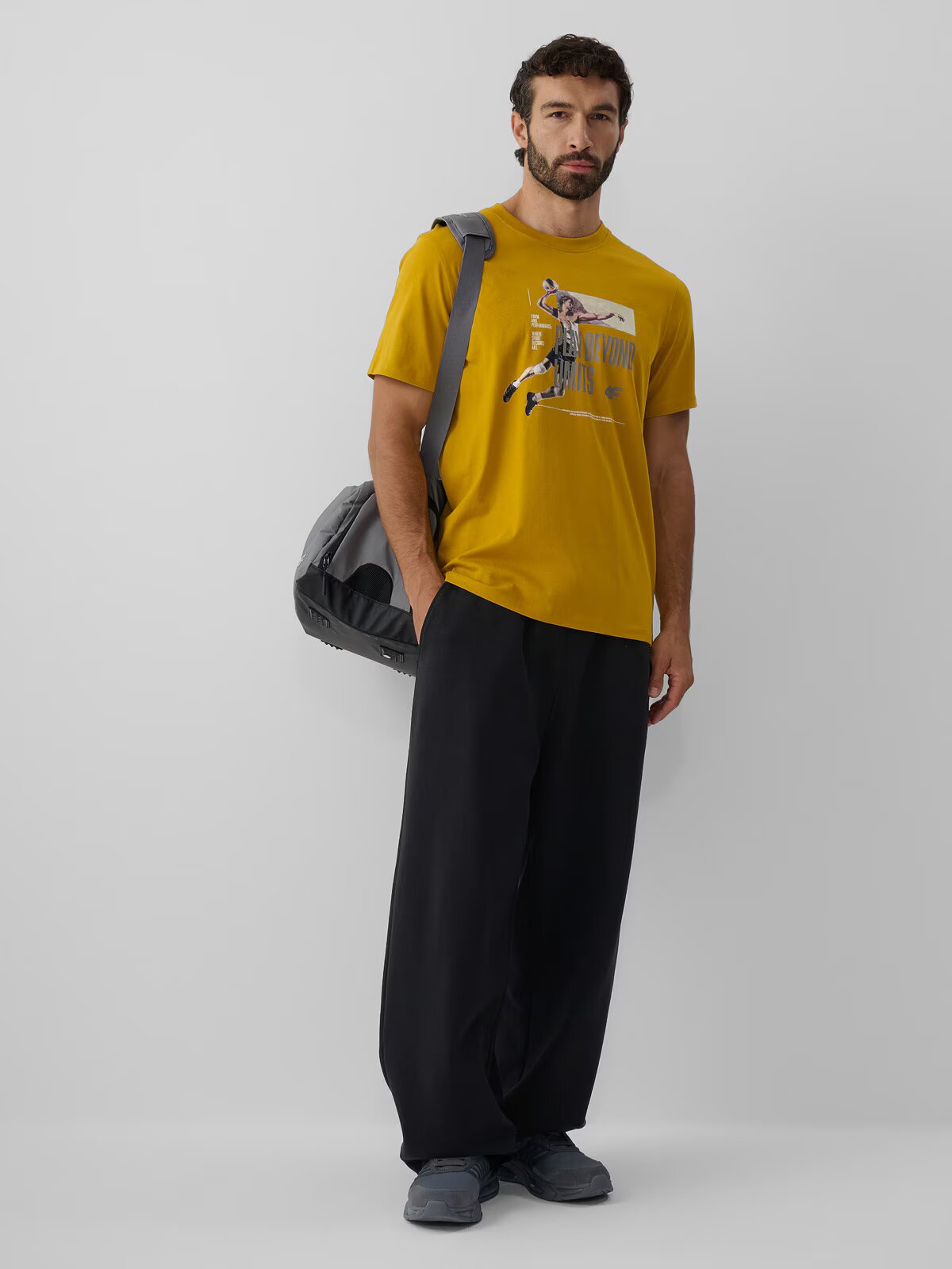 4F Tricou regular cu imprimeu pentru bărbați - M