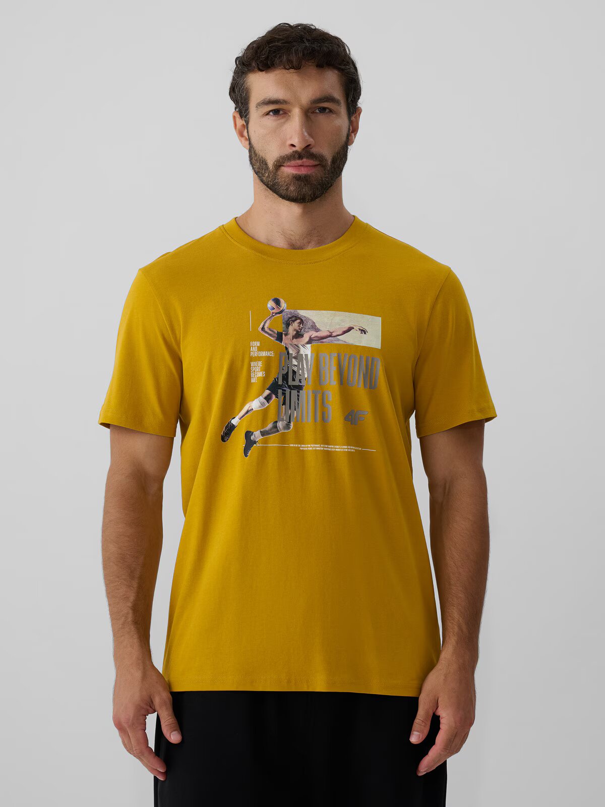 4F Tricou regular cu imprimeu pentru bărbați - M